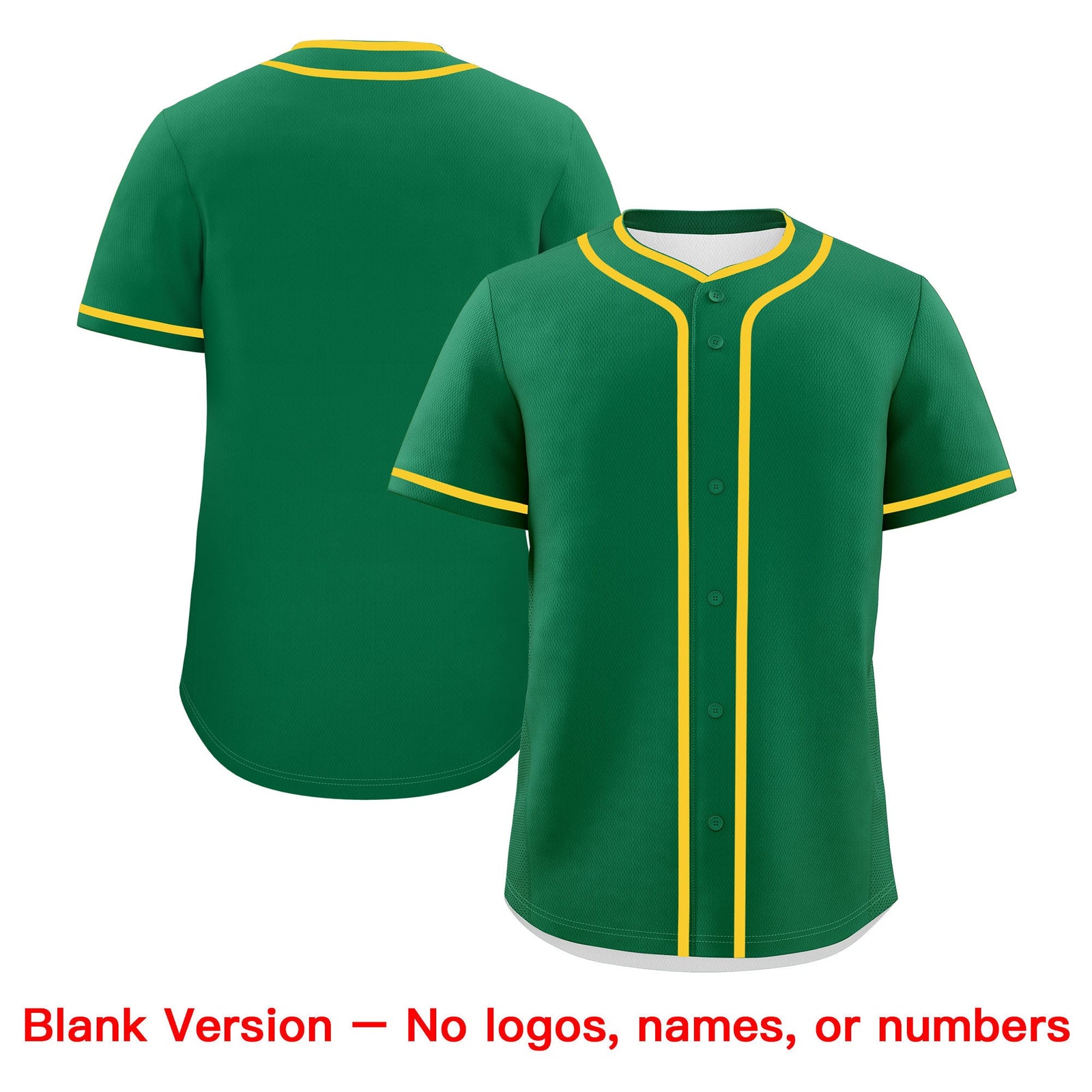 Custom Kelly Green Gold White Classic Style Father's Day Quick Dry Baseball Jersey| KXKSHOP