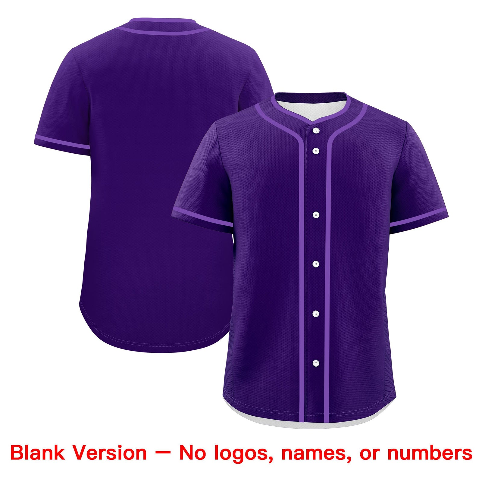 Custom Purple White Classic Style Father's Day Quick Dry Baseball Jersey| KXKSHOP