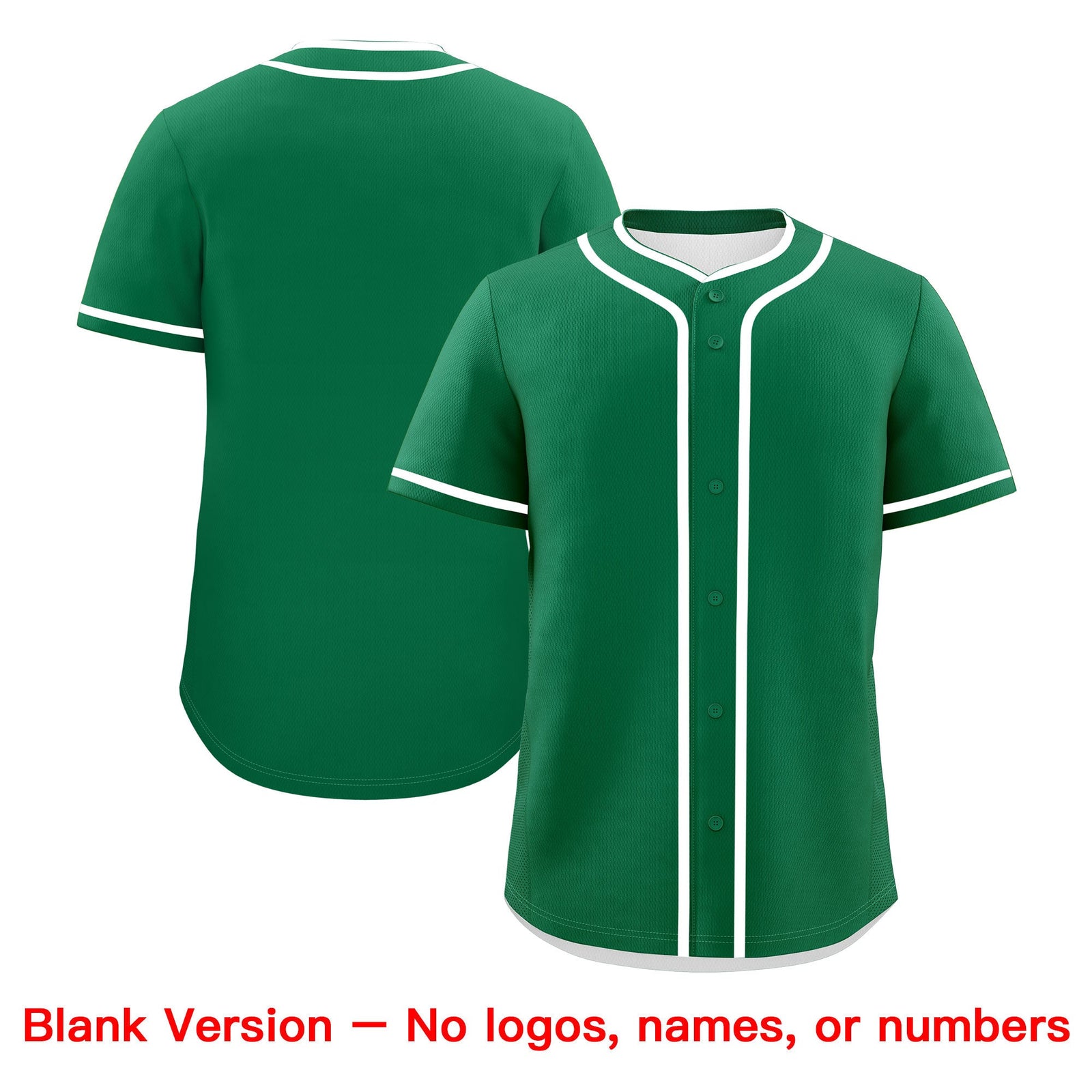 Custom Kelly Green White Classic Style Father's Day Quick Dry Baseball Jersey| KXKSHOP