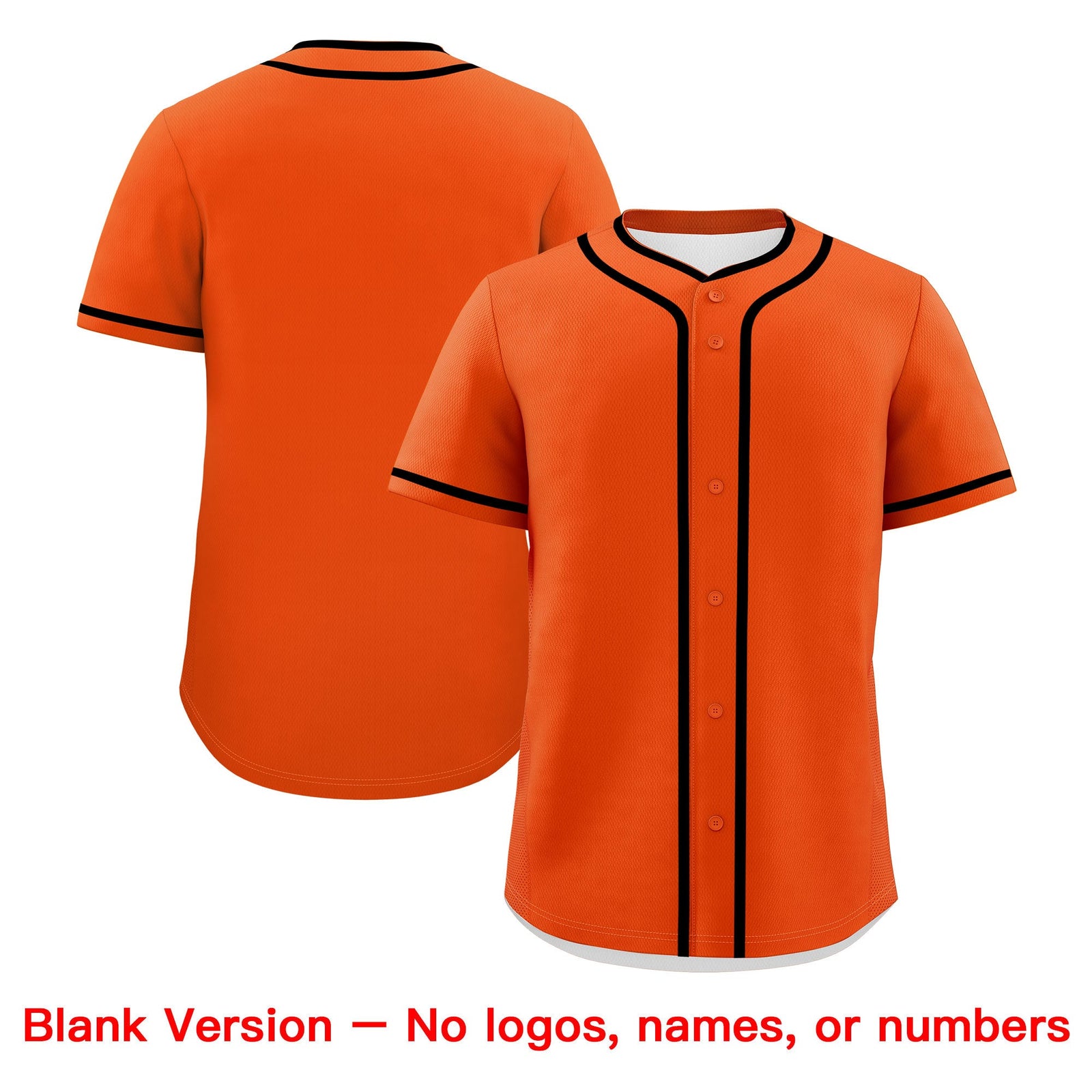 Custom Orange Black White Classic Style Father's Day Quick Dry Baseball Jersey| KXKSHOP