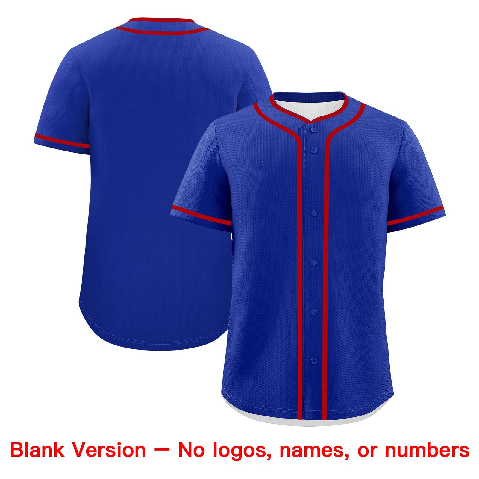 Custom Royal Blue White Red Classic Style Father's Day Quick Dry Baseball Jersey| KXKSHOP