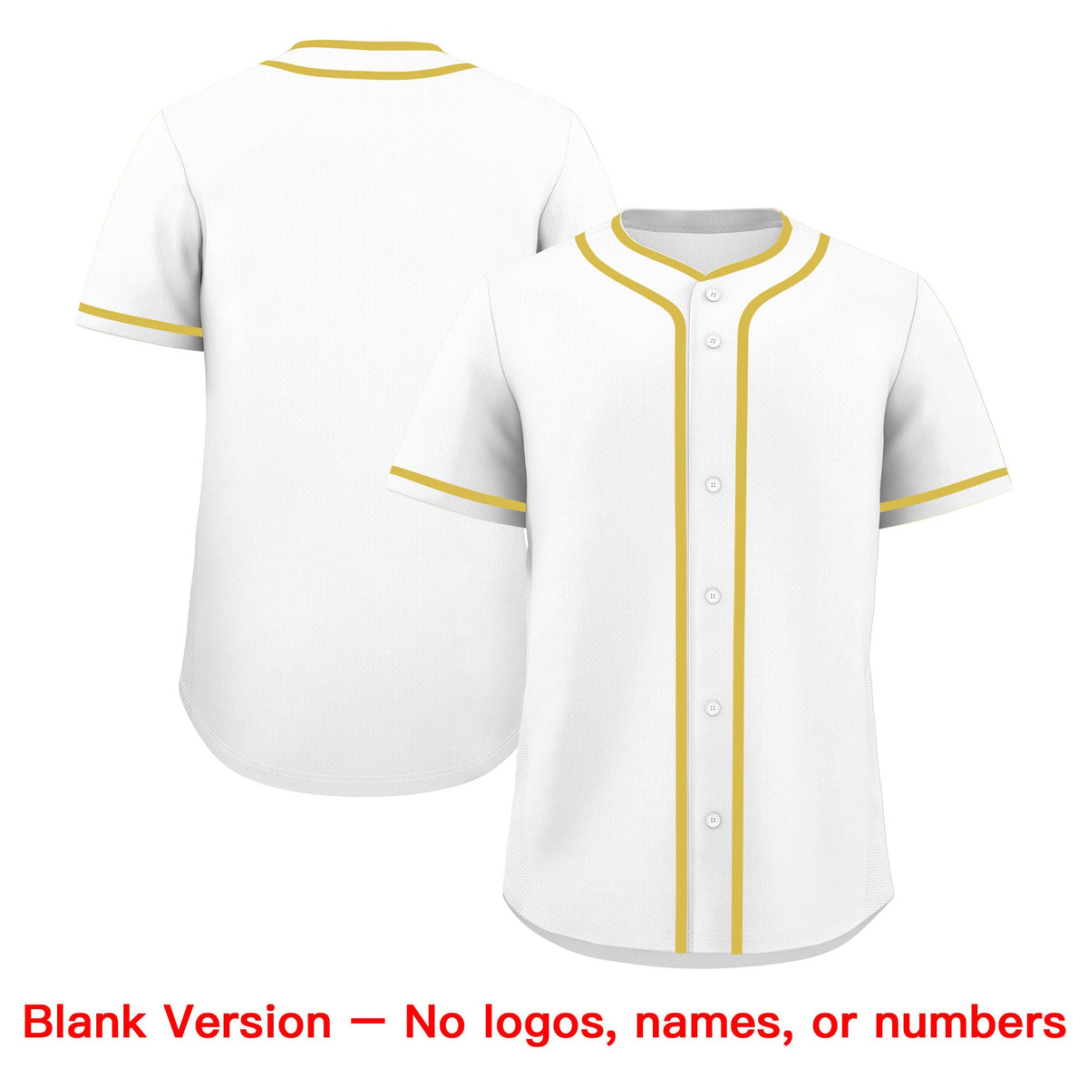 Custom White Black Old Gold Classic Style Father's Day Quick Dry Baseball Jersey| KXKSHOP