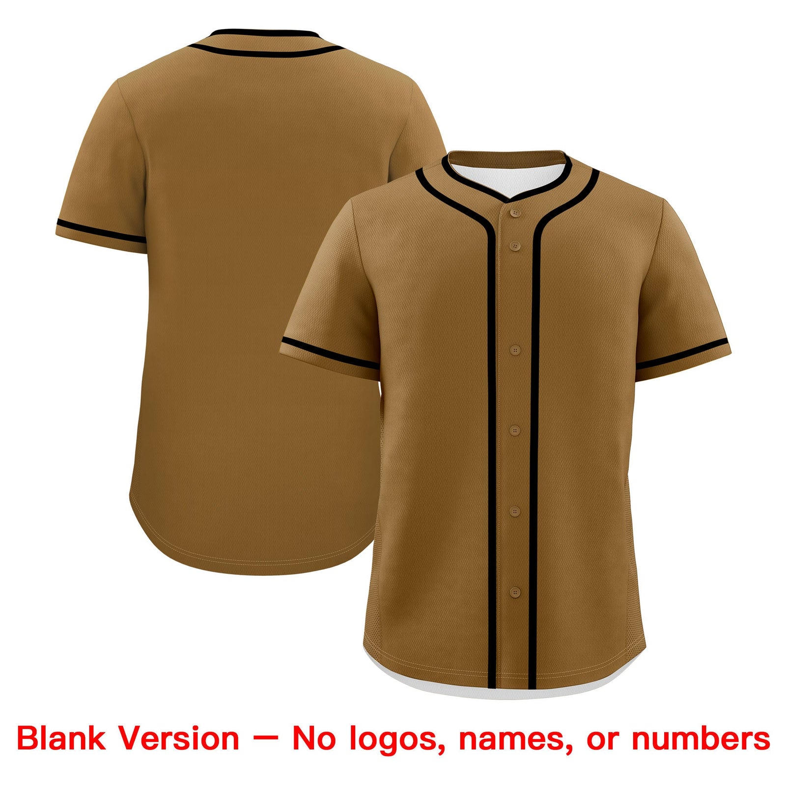 Custom Camel Black White Classic Style Father's Day Quick Dry Baseball Jersey| KXKSHOP