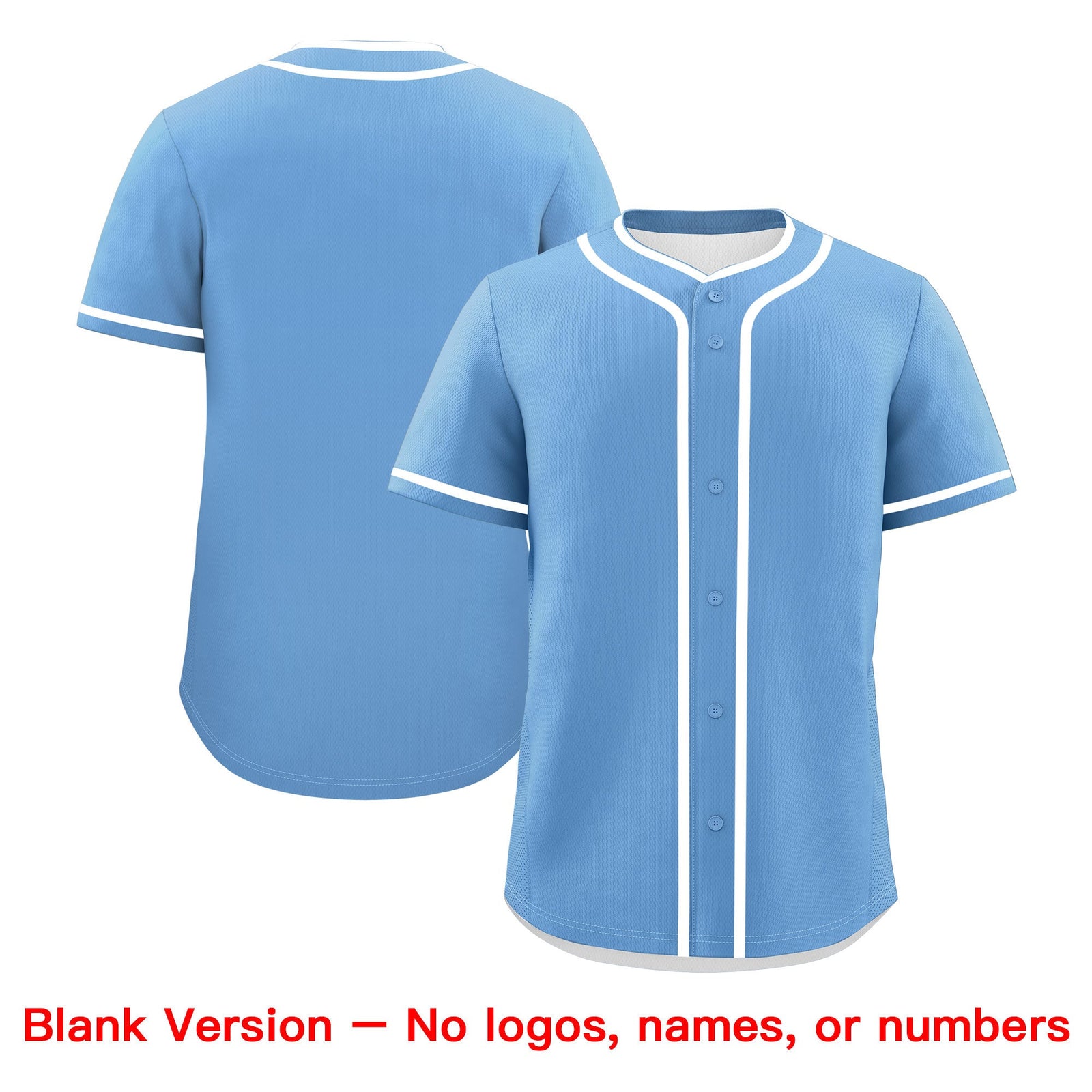 Custom Powder Blue White Classic Style Father's Day Quick Dry Baseball Jersey| KXKSHOP