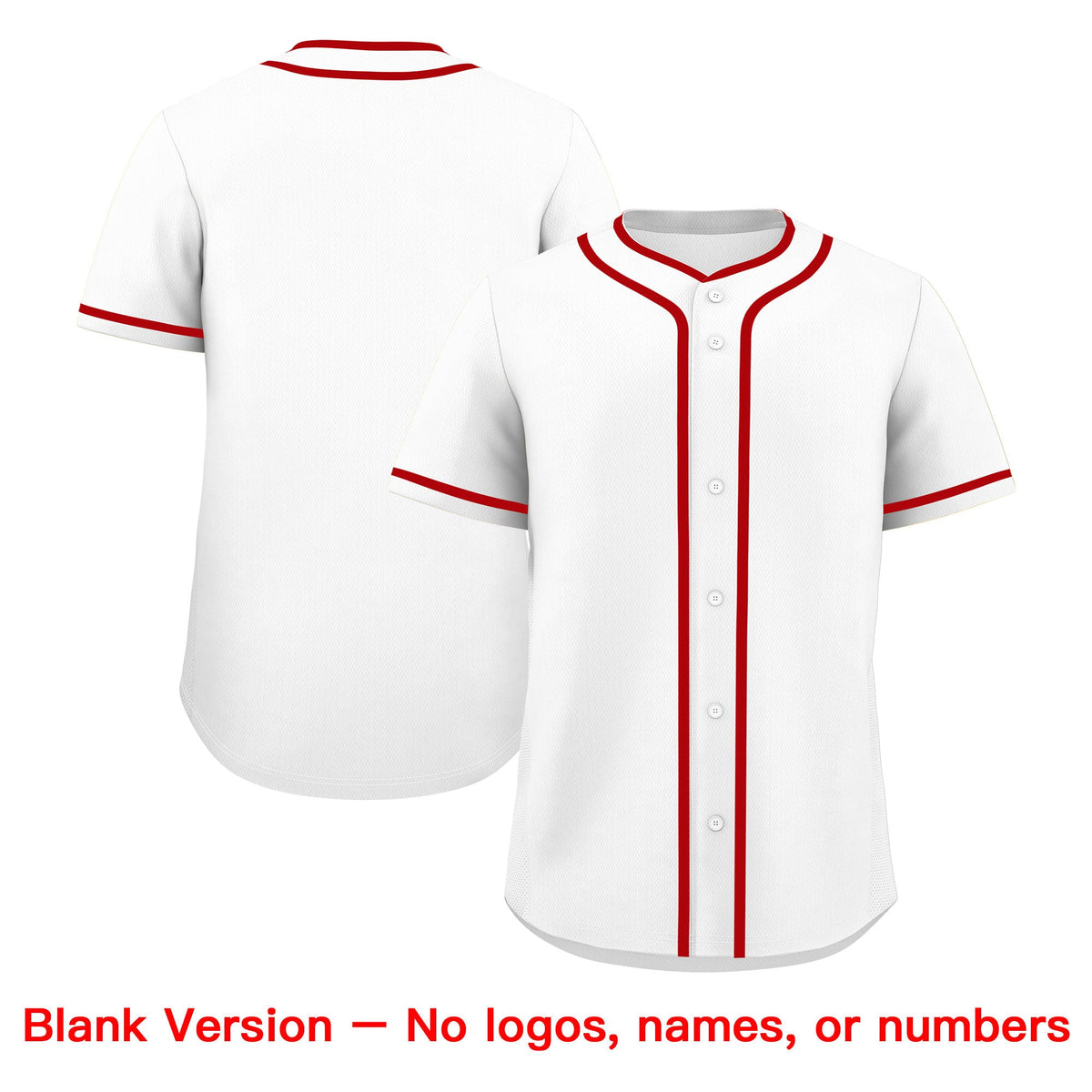 Custom White Red Classic Style Father's Day Quick Dry Baseball Jersey| KXKSHOP