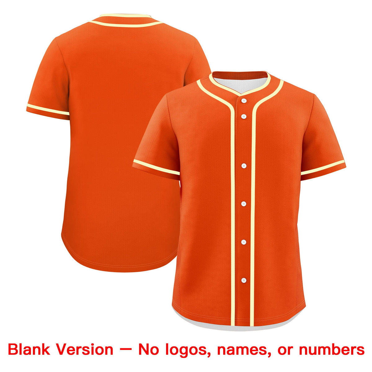 Custom Orange White Red Classic Style Father's Day Quick Dry Baseball Jersey| KXKSHOP