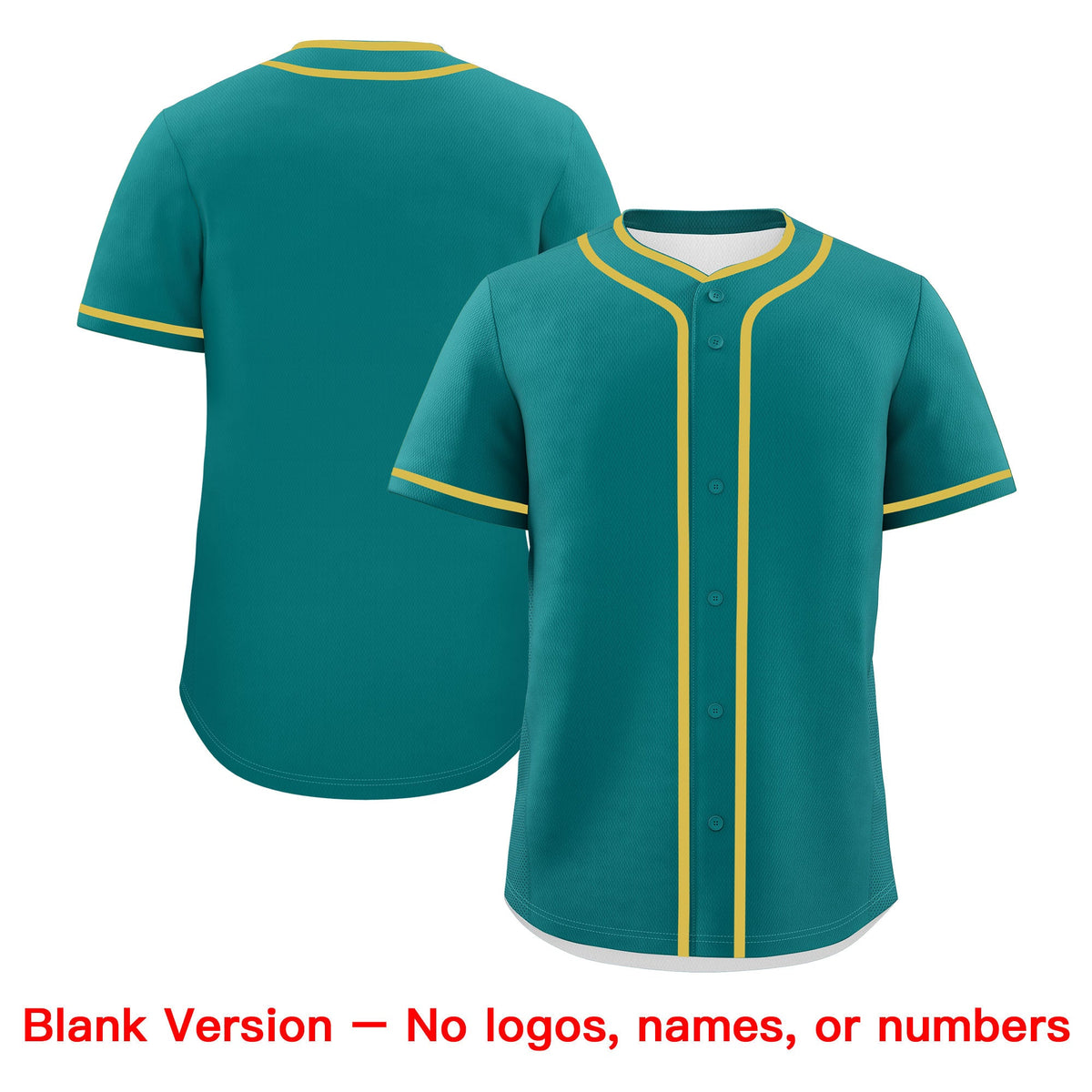 Custom Teal Black Old Gold Classic Style Father's Day Quick Dry Baseball Jersey| KXKSHOP
