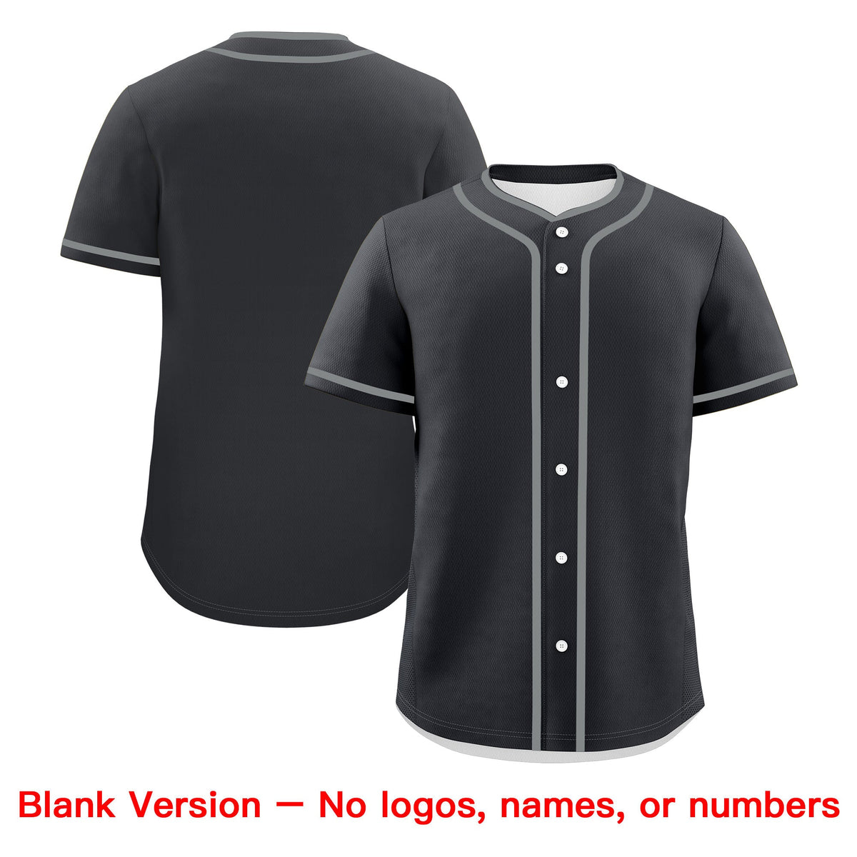 Custom Dark Gray White Red Classic Style Father's Day Quick Dry Baseball Jersey| KXKSHOP