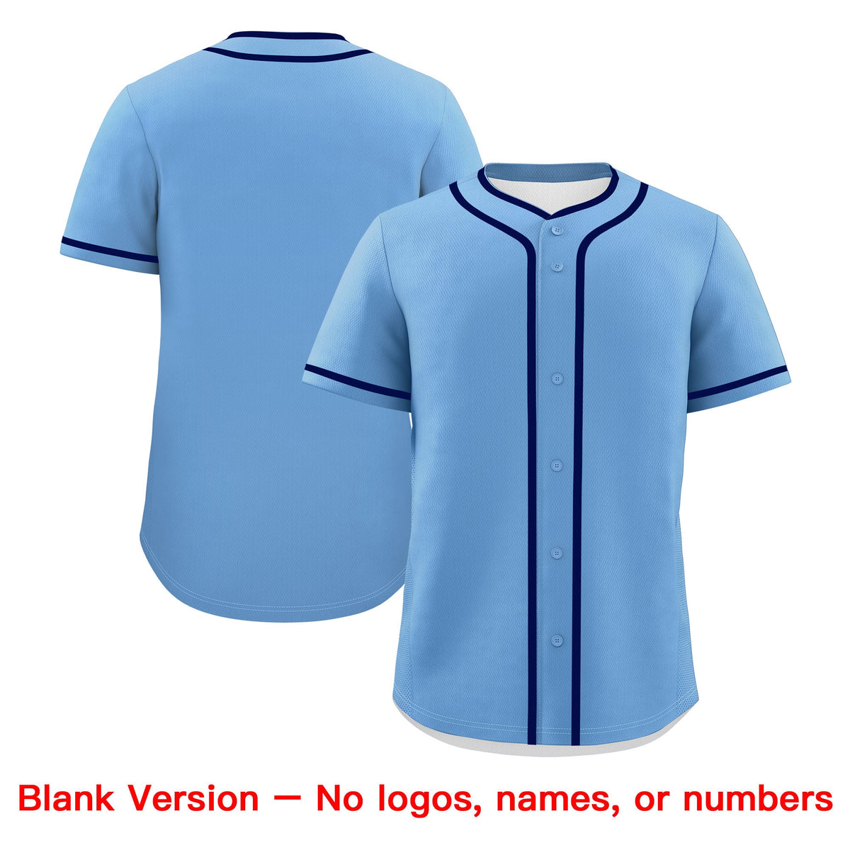 Custom Powder Blue Dark Blue White Classic Style Father's Day Quick Dry Baseball Jersey| KXKSHOP