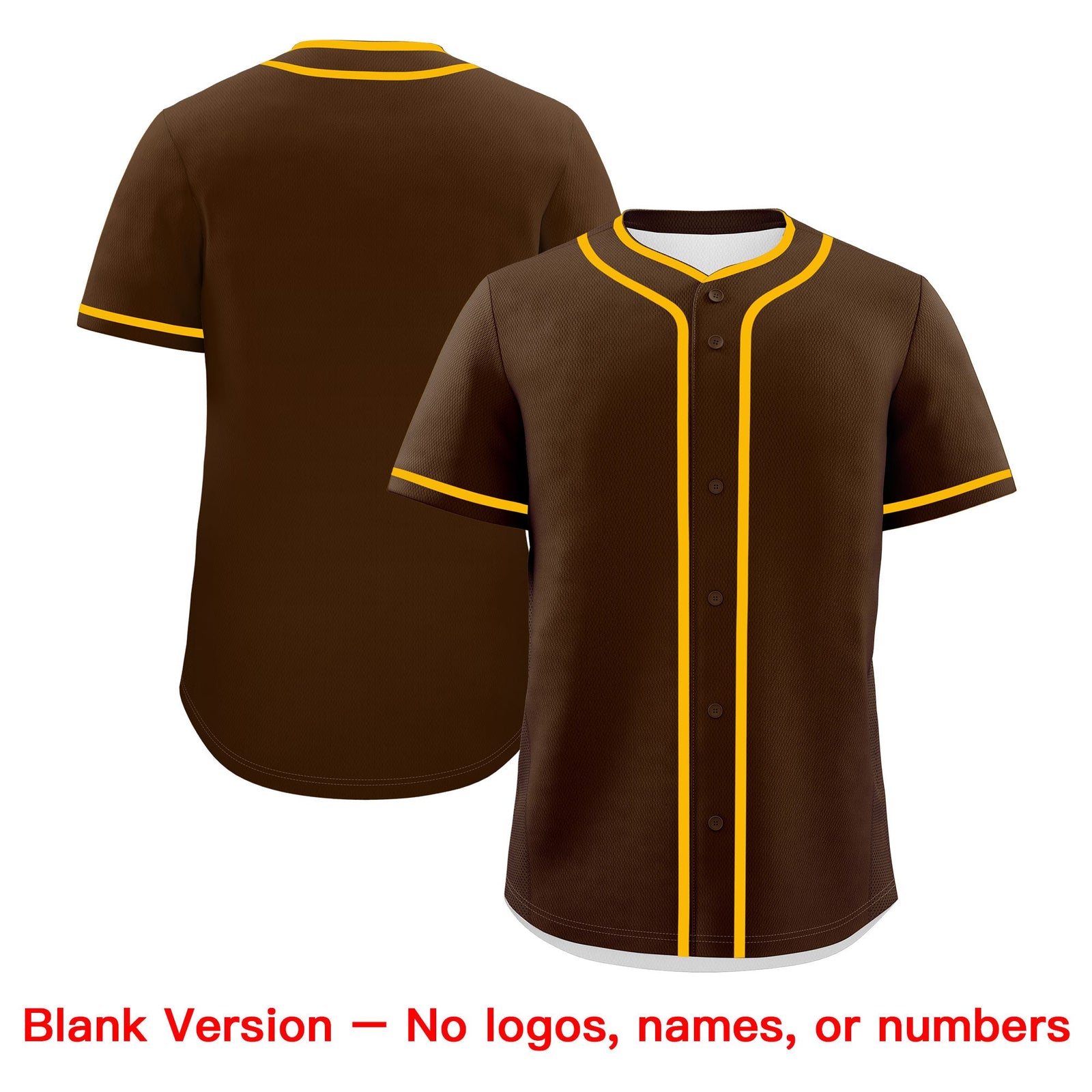 Custom Brown Yellow White Classic Style Father's Day Quick Dry Baseball Jersey| KXKSHOP
