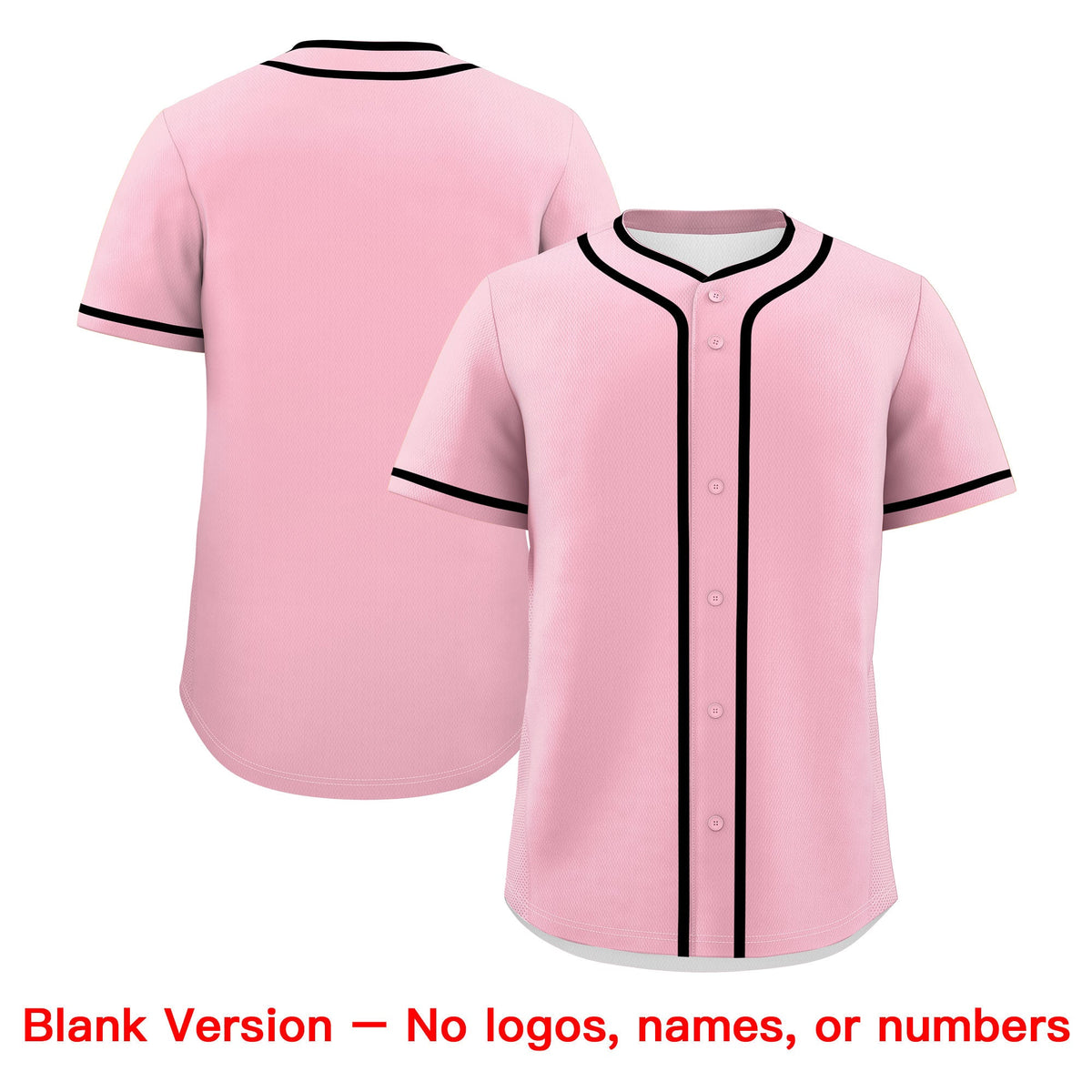 Custom Light Pink Black White Classic Style Father's Day Quick Dry Baseball Jersey| KXKSHOP