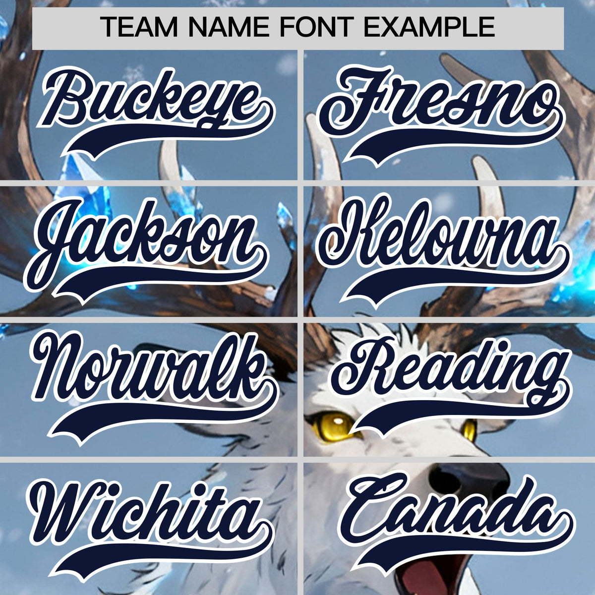 Custom Midnight Blue Navy White Deer Animal Series Personalization Graffiti Pattern Baseball Jersey| KXKSHOP