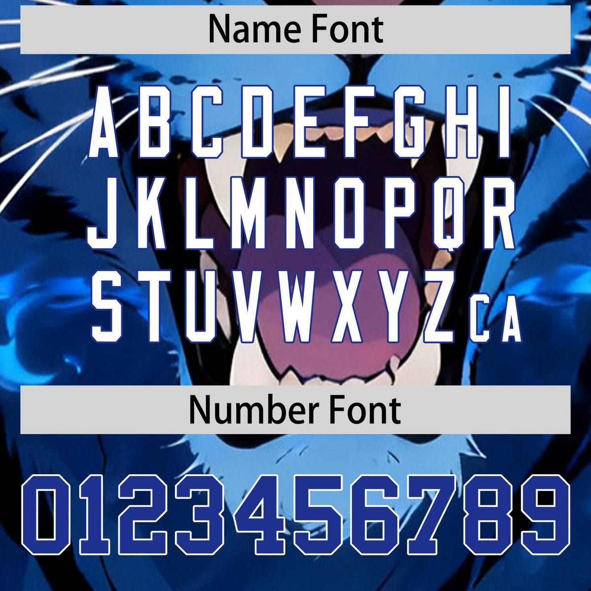 Custom Black Royal Blue White Tiger Animal Series Personalization Graffiti Pattern Baseball Jersey| KXKSHOP