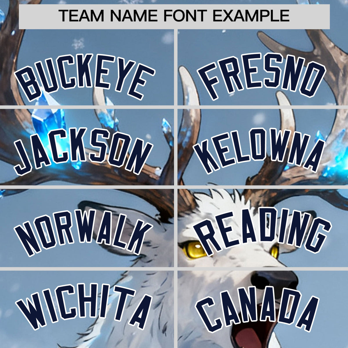 Custom Midnight Blue Navy White Deer Animal Series Personalization Graffiti Pattern Baseball Jersey| KXKSHOP