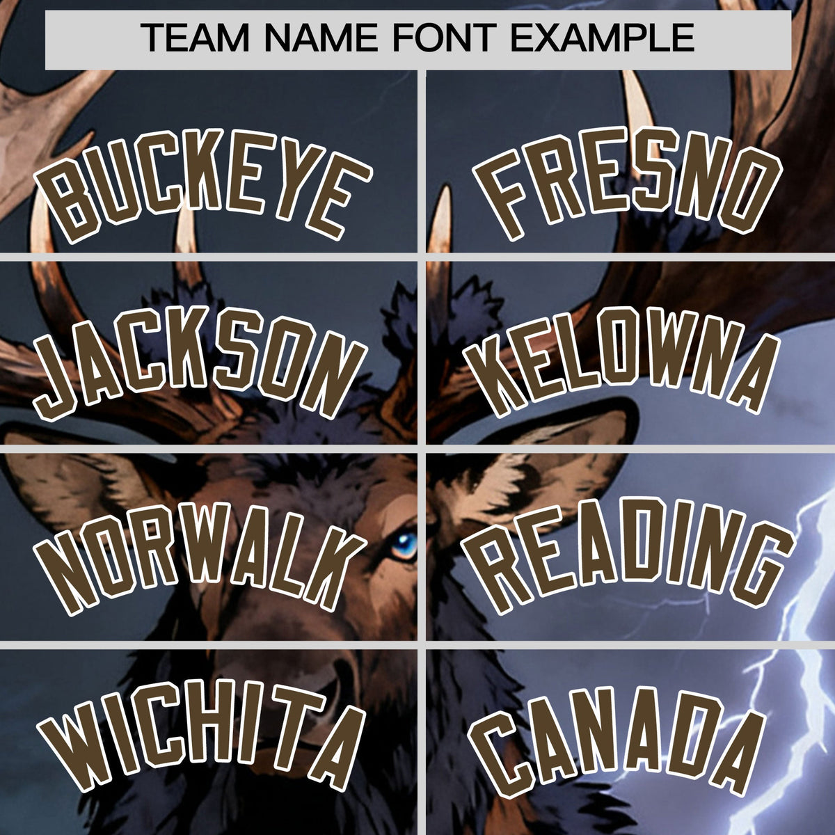 Custom Dark Blue Light Brown White Deer Animal Series Personalization Graffiti Pattern Baseball Jersey| KXKSHOP