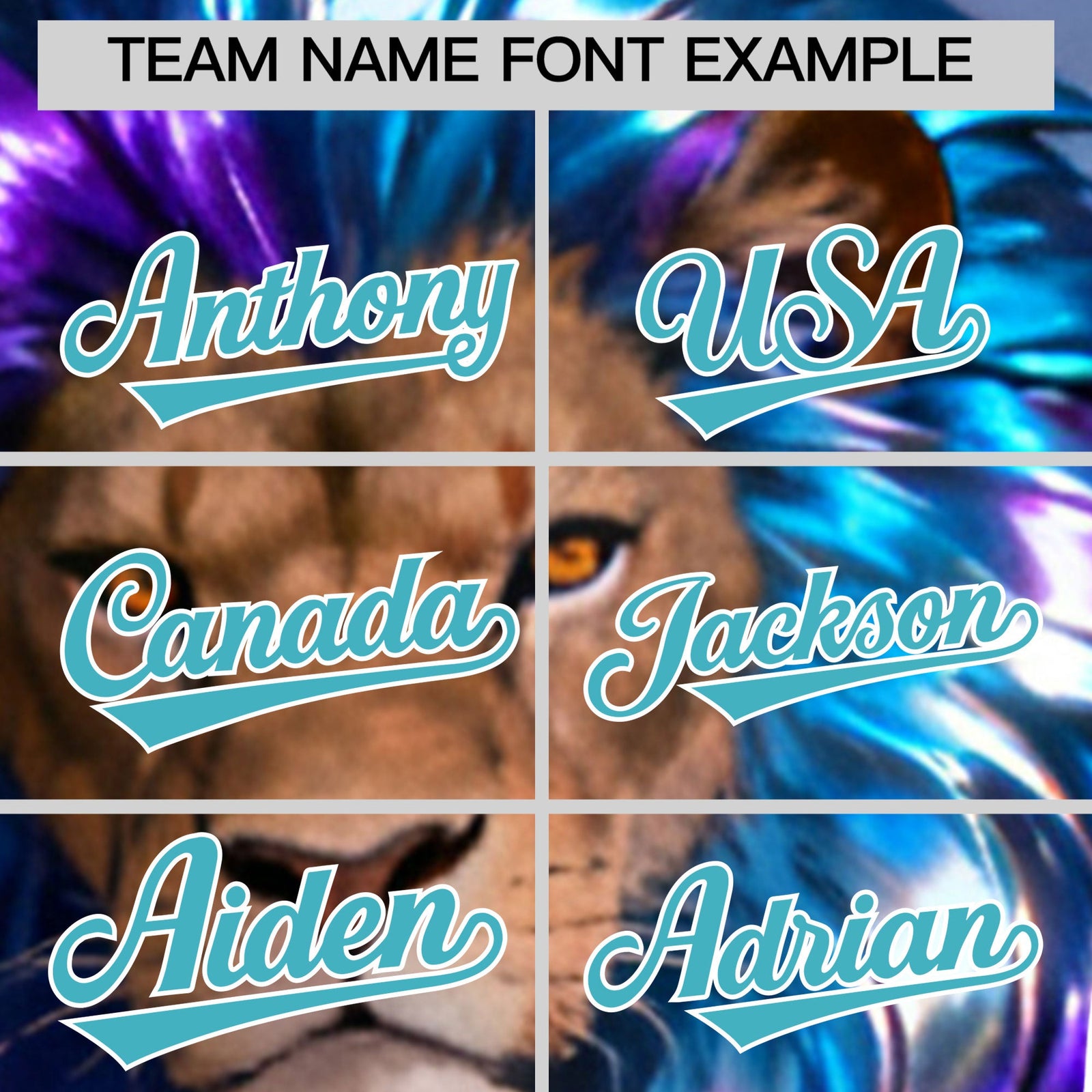 Custom Sky Blue White Lion Animal Series Personalization Graffiti Pattern Baseball Jersey| KXKSHOP