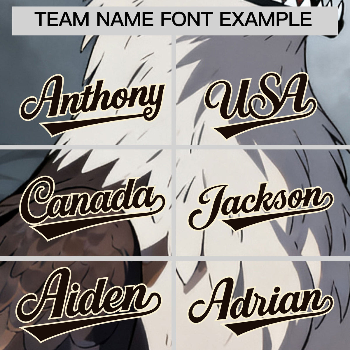 Custom Cream Brown Eagle Animal Series Personalization Graffiti Pattern Baseball Jersey| KXKSHOP