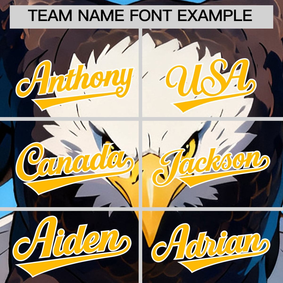 Custom Powder Blue Yellow White Eagle Animal Series Personalization Graffiti Pattern Baseball Jersey| KXKSHOP