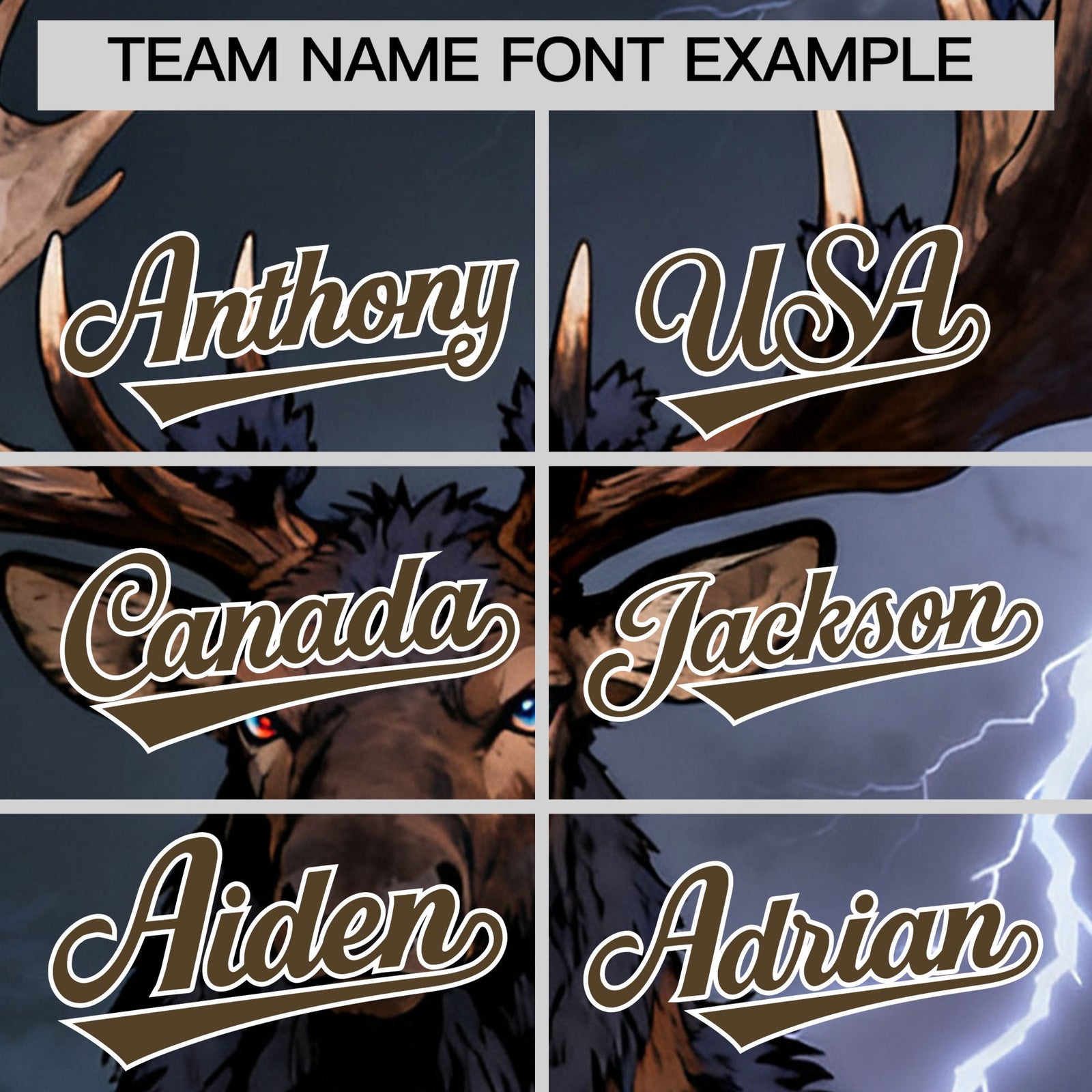 Custom Dark Blue Light Brown White Deer Animal Series Personalization Graffiti Pattern Baseball Jersey| KXKSHOP