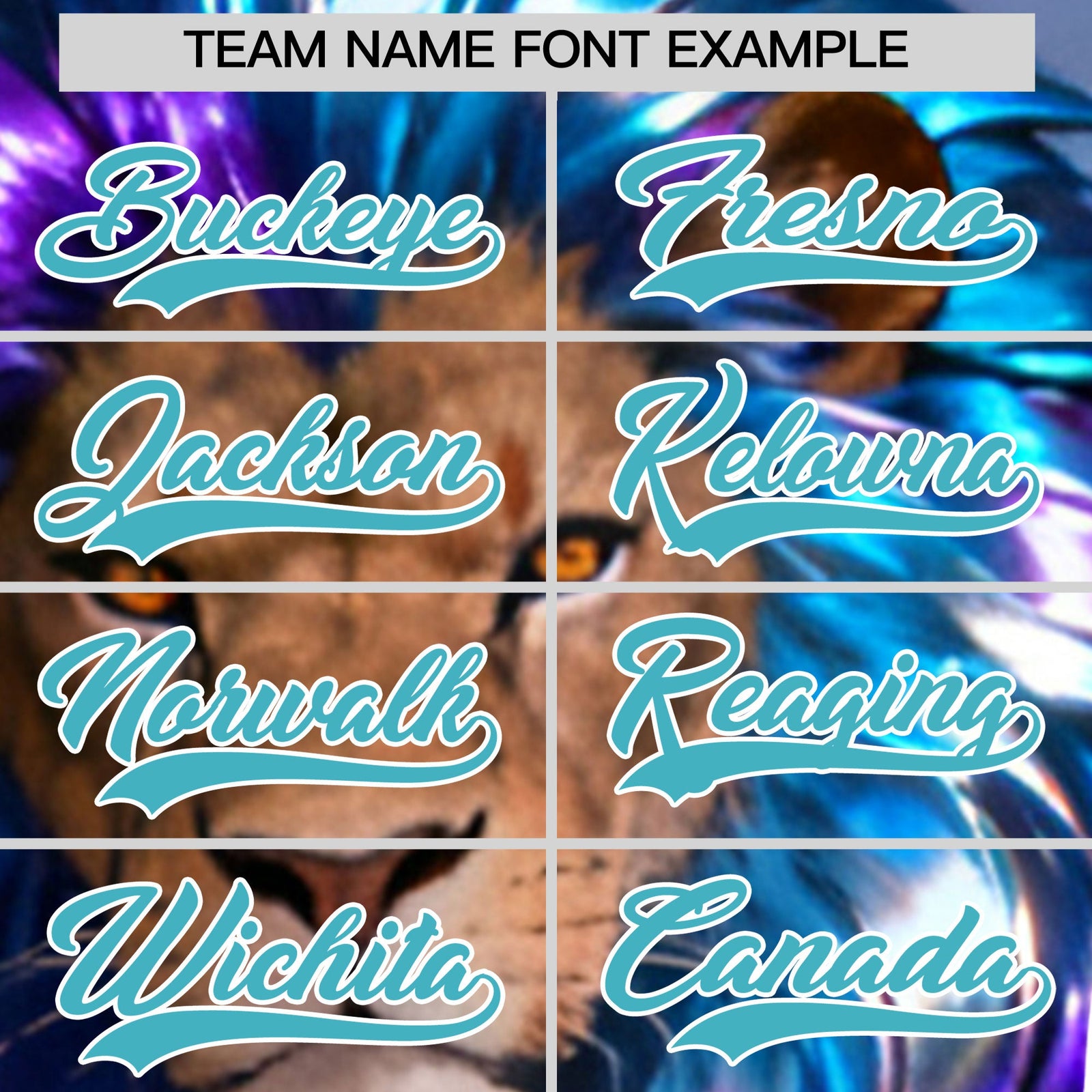 Custom Sky Blue White Lion Animal Series Personalization Graffiti Pattern Baseball Jersey| KXKSHOP