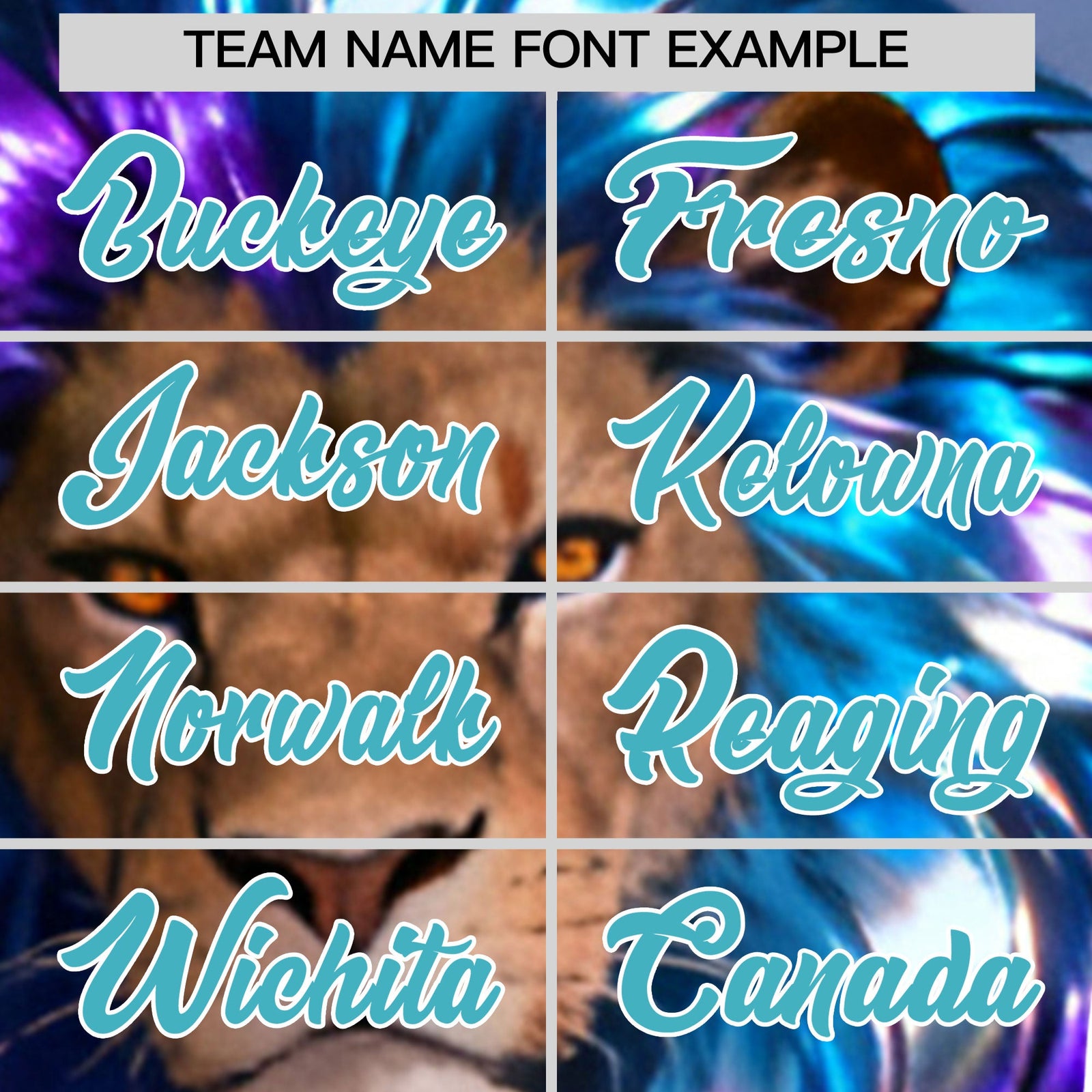 Custom Sky Blue White Lion Animal Series Personalization Graffiti Pattern Baseball Jersey| KXKSHOP