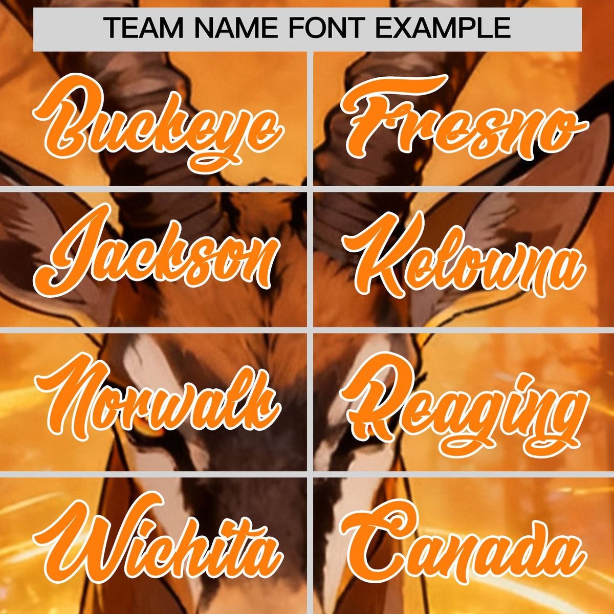 Custom Light Brown Orange White Deer Animal Series Personalization Graffiti Pattern Baseball Jersey| KXKSHOP