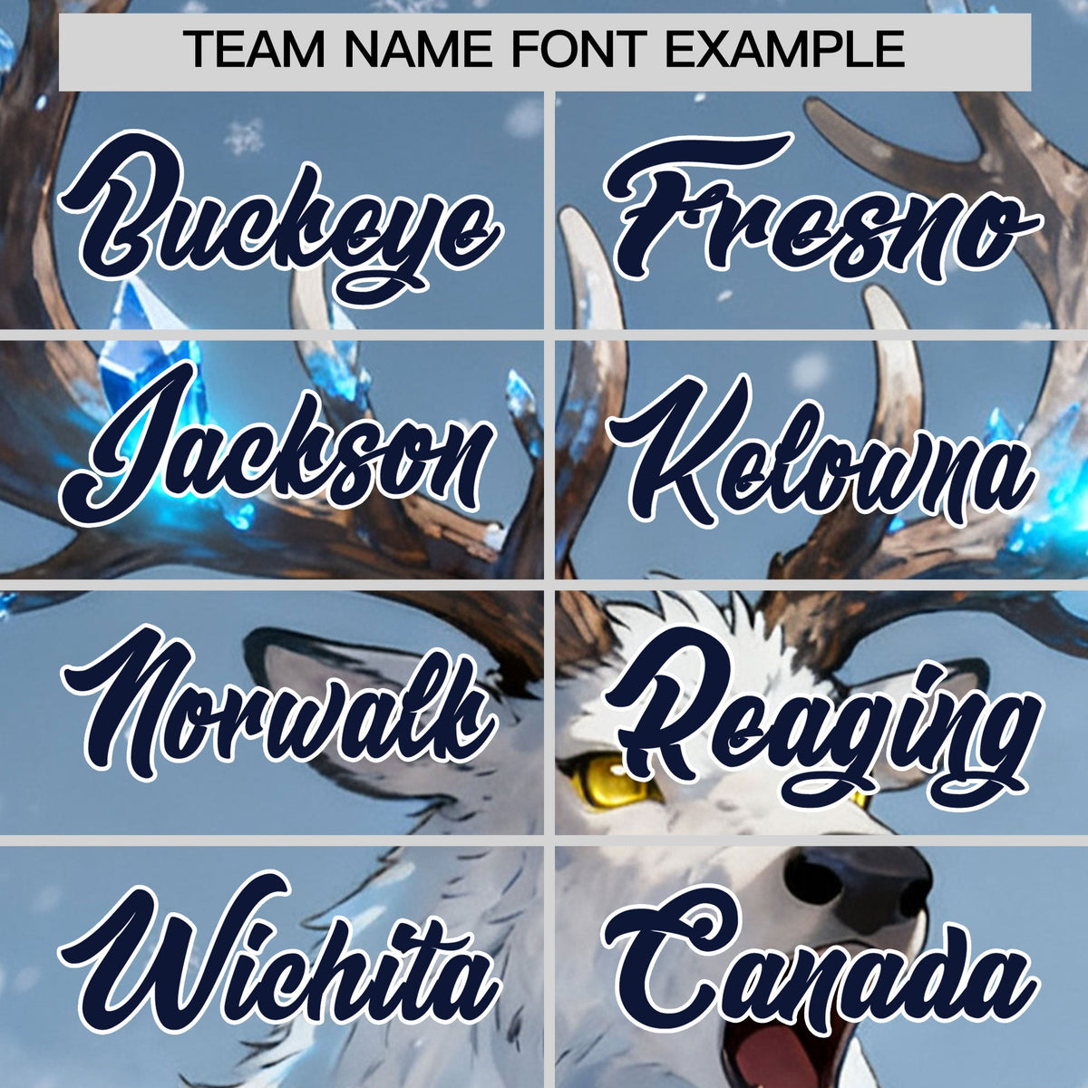 Custom Midnight Blue Navy White Deer Animal Series Personalization Graffiti Pattern Baseball Jersey| KXKSHOP