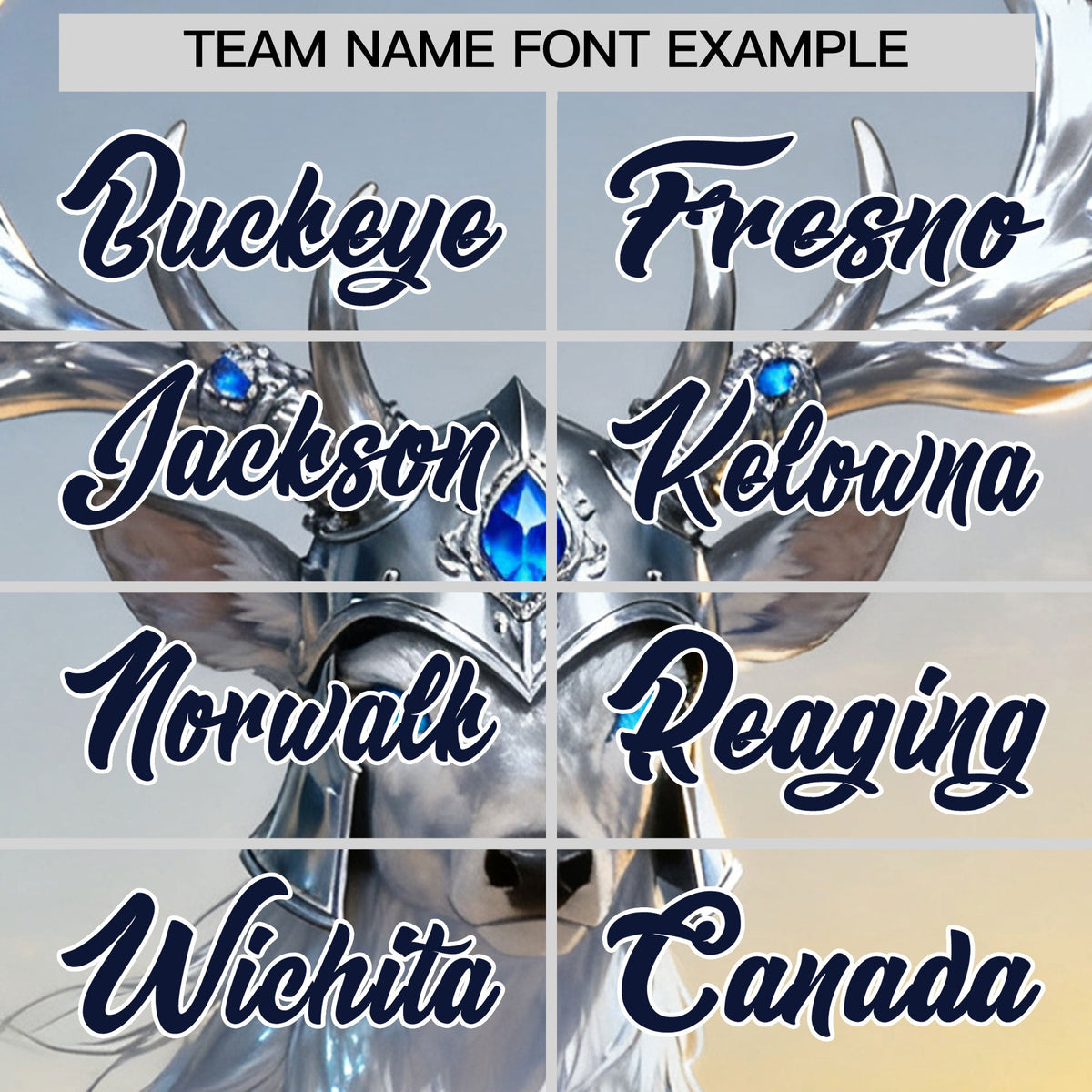 Custom White Navy Deer Animal Series Personalization Graffiti Pattern Baseball Jersey| KXKSHOP
