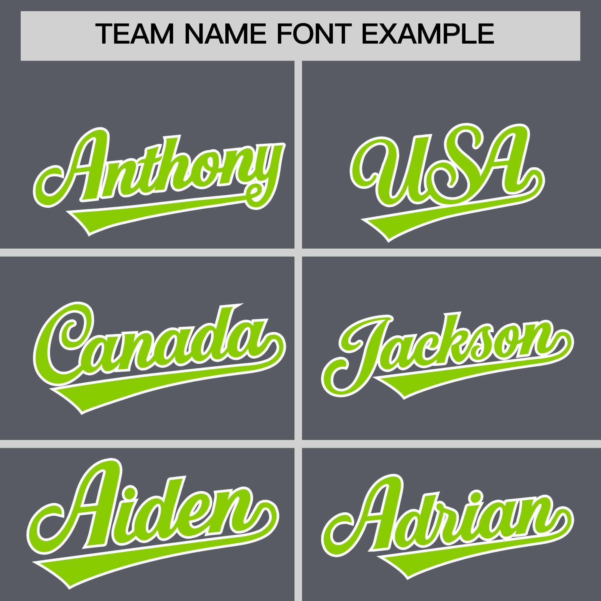 Custom Dark Gray Neon Green Stripe Animals Graffiti Pattern Raglan Sleeves Authentic Baseball Jersey