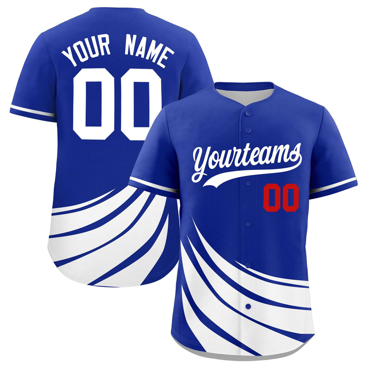 Custom Royal White Wind Mark Graffiti Pattern Authentic Baseball Jersey
