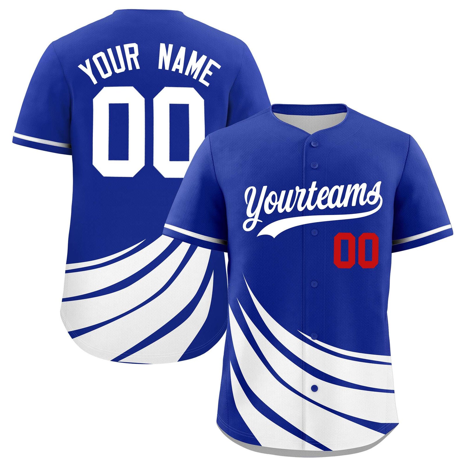 Custom Royal White Wind Mark Graffiti Pattern Authentic Baseball Jersey