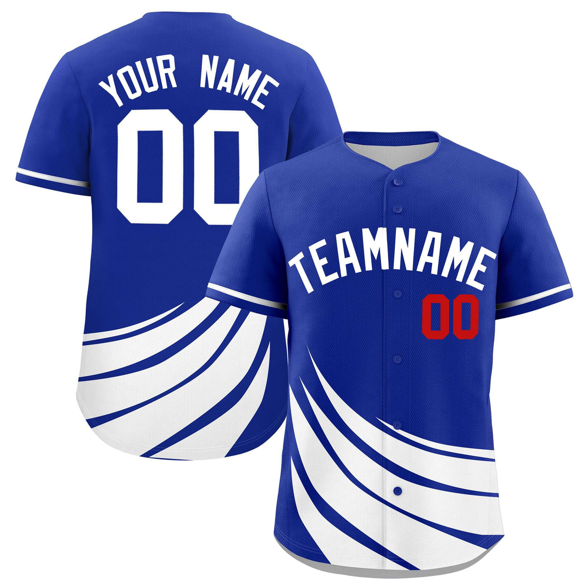 Custom Royal White Wind Mark Graffiti Pattern Authentic Baseball Jersey