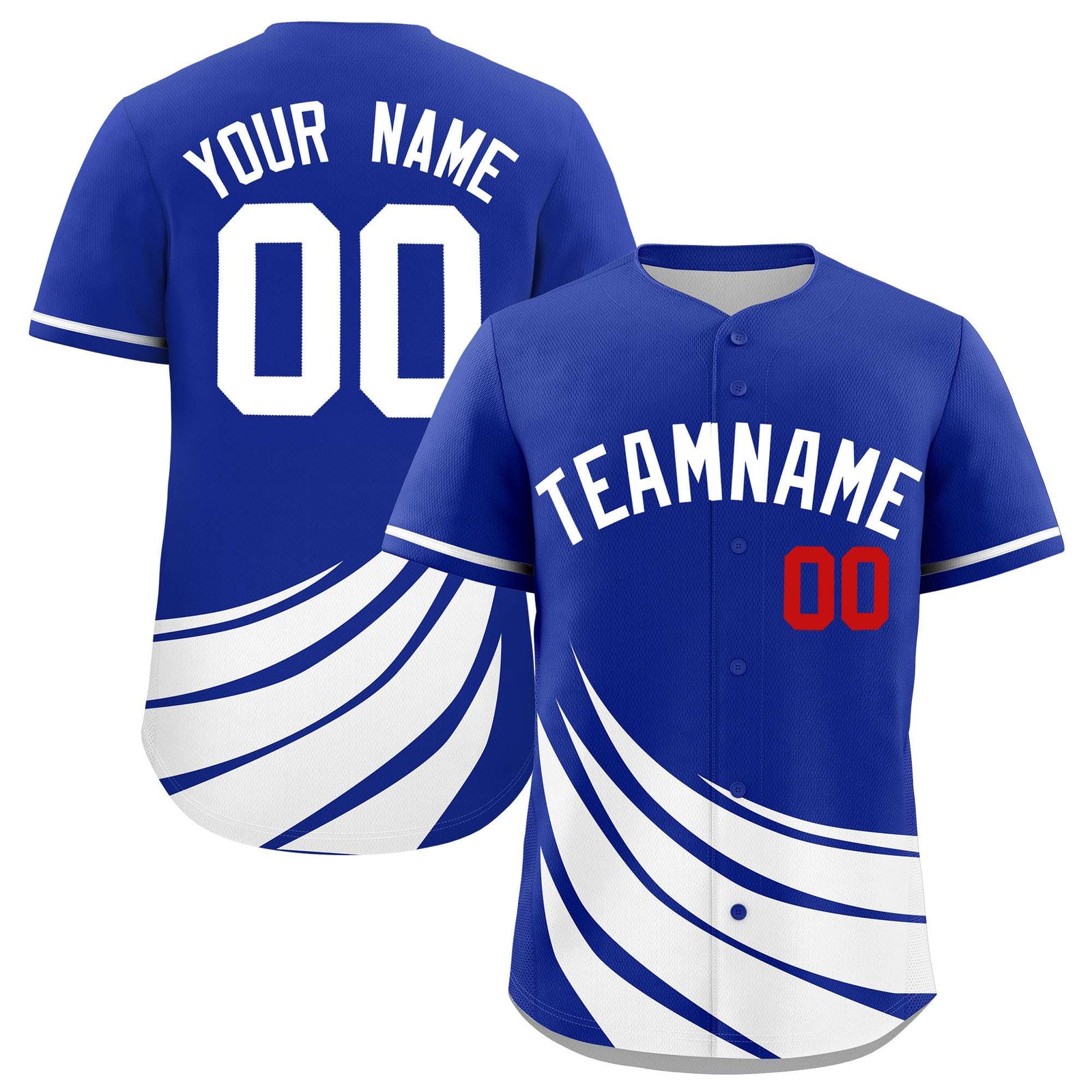 Custom Royal White Wind Mark Graffiti Pattern Authentic Baseball Jersey