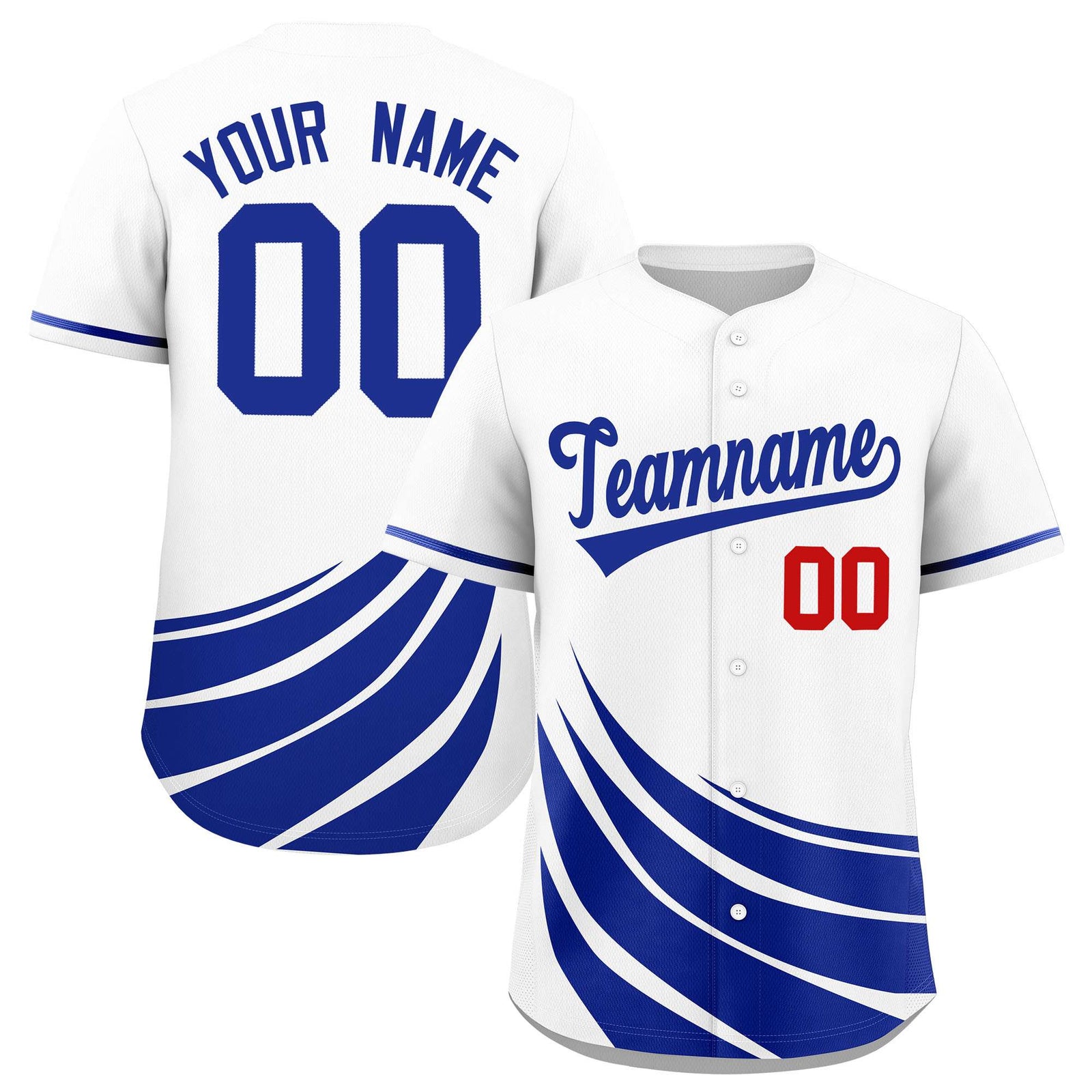 Custom White Royal Wind Mark Graffiti Pattern Authentic Baseball Jersey