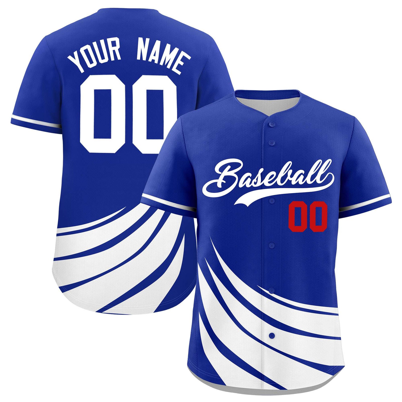 Custom Royal White Wind Mark Graffiti Pattern Authentic Baseball Jersey