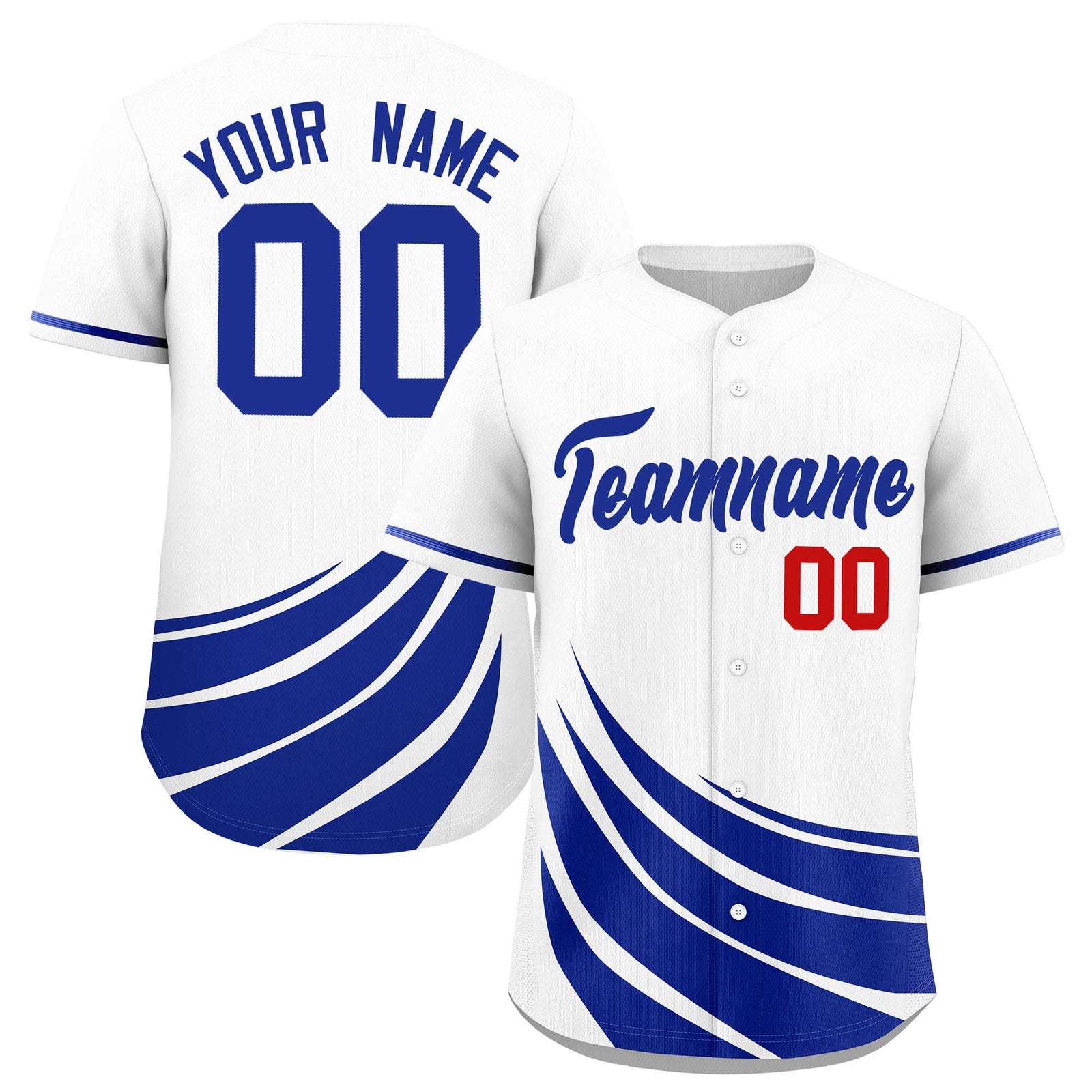 Custom White Royal Wind Mark Graffiti Pattern Authentic Baseball Jersey
