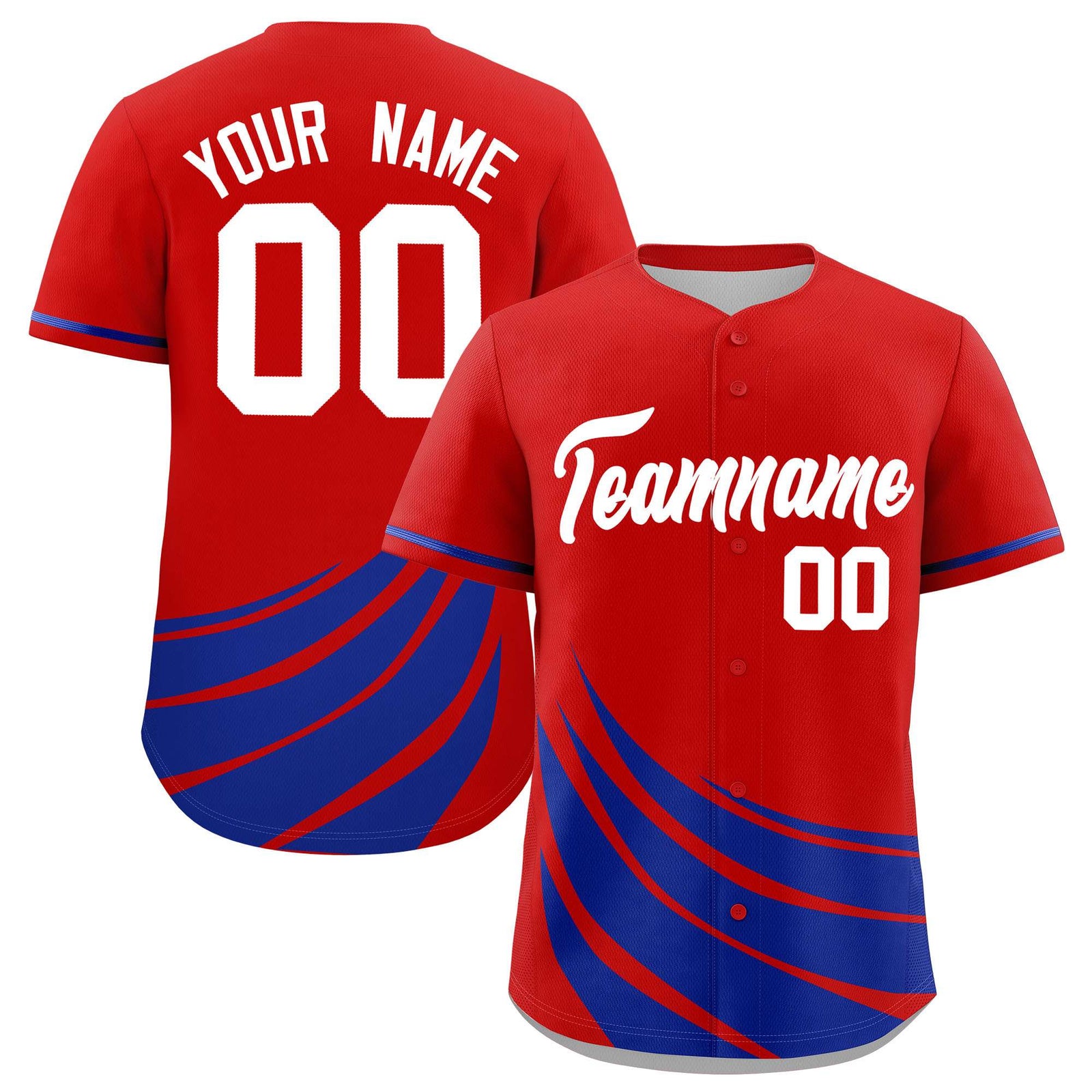 Custom Red Royal Wind Mark Graffiti Pattern Authentic Baseball Jersey