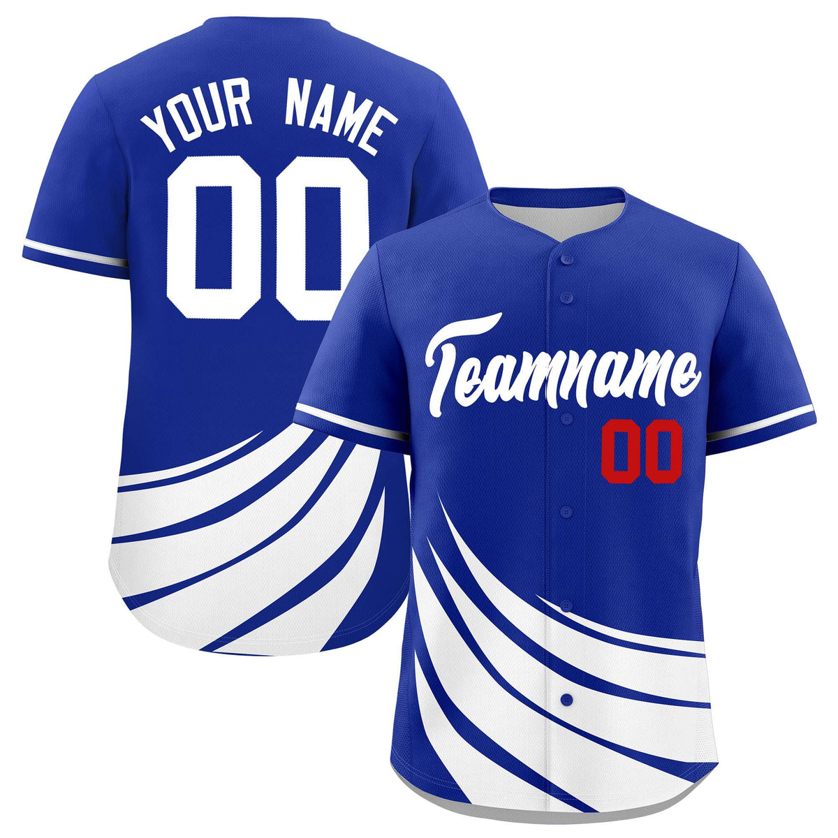 Custom Royal White Wind Mark Graffiti Pattern Authentic Baseball Jersey