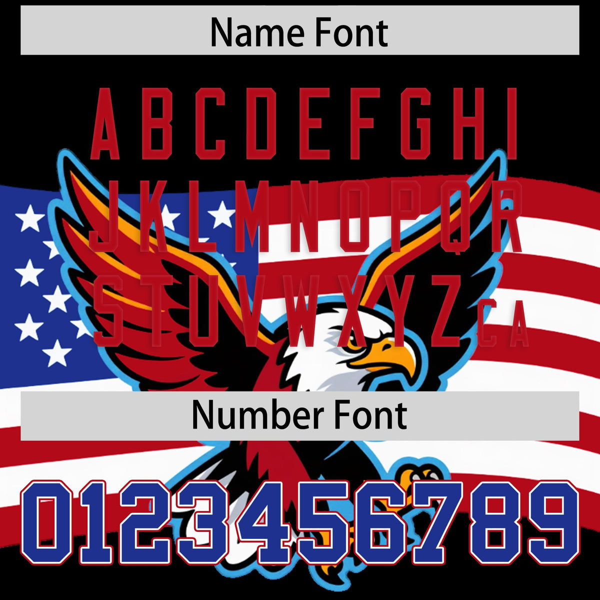 Custom Black Royal Blue White American Flag Graffiti Pattern Split Fashion Independence Day Stretch Fabric Baseball Jersey| KXKSHOP