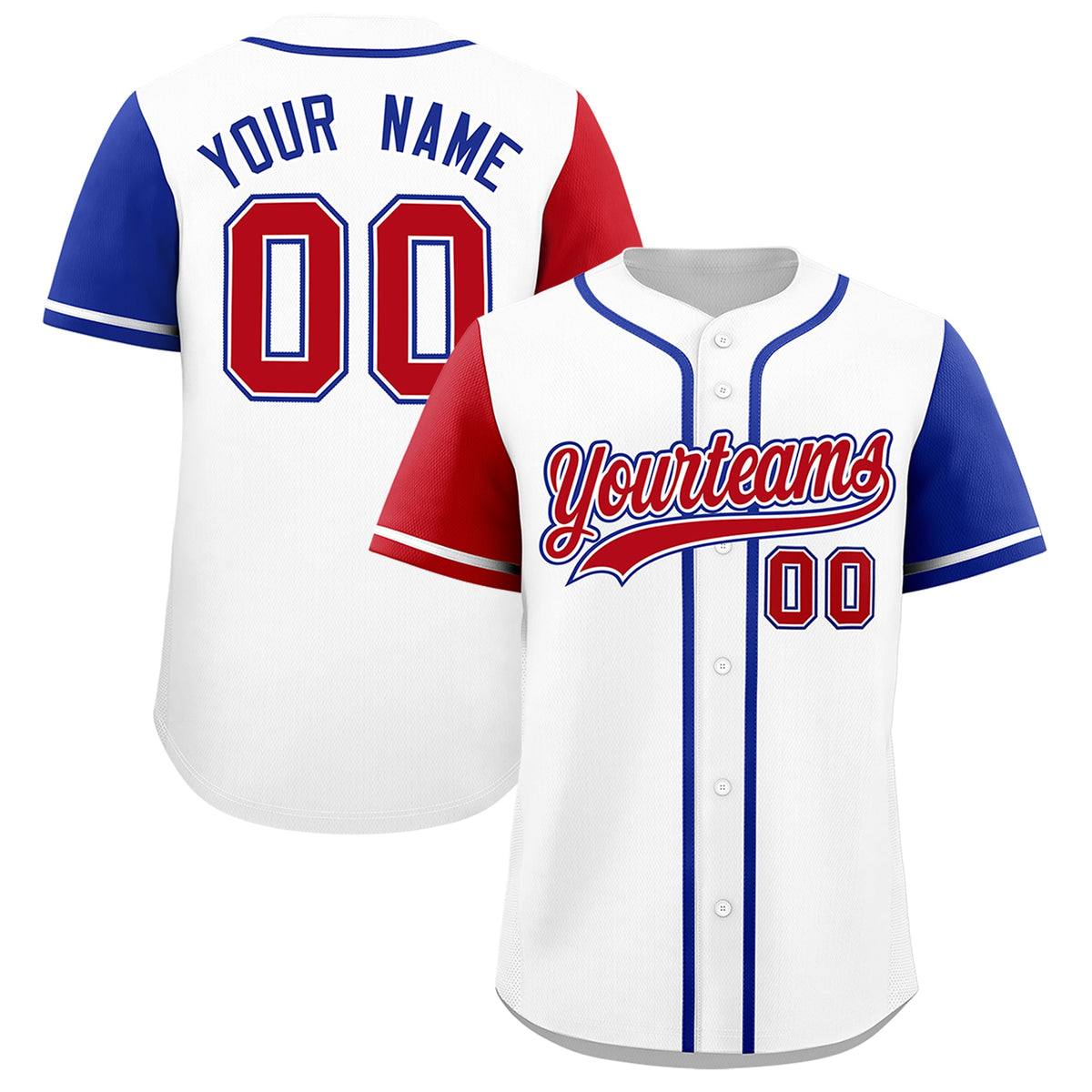 Custom White Red Royal Blue American Flag Graffiti Pattern Split Fashion Independence Day Quick Dry Baseball Jersey| KXKSHOP