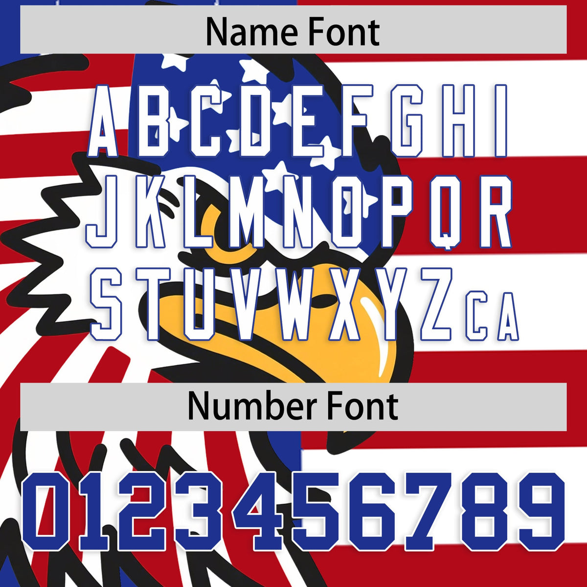 Custom Royal Blue Red White American Flag Graffiti Pattern Split Fashion Independence Day Stretch Fabric Baseball Jersey| KXKSHOP