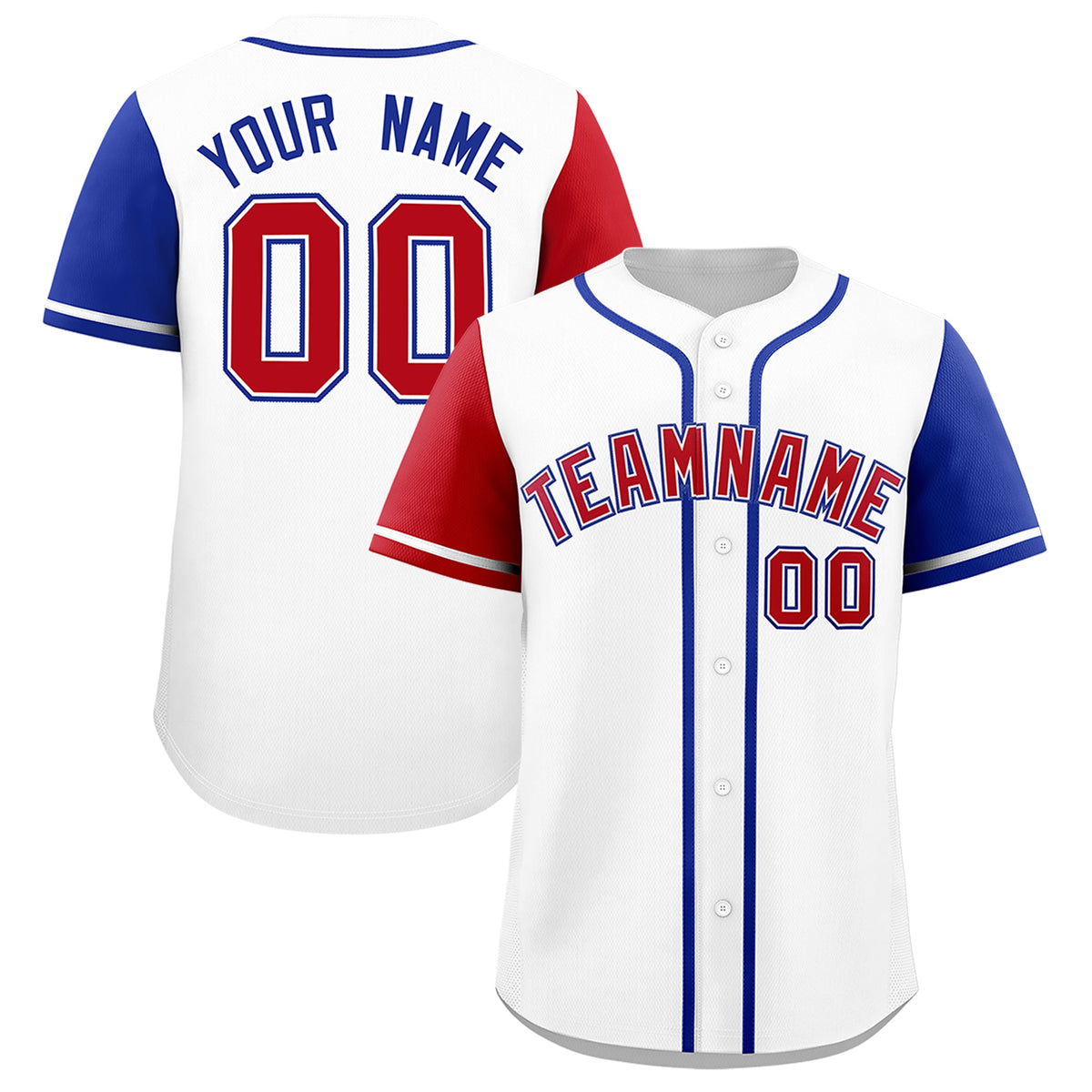 Custom White Red Royal Blue American Flag Graffiti Pattern Split Fashion Independence Day Quick Dry Baseball Jersey| KXKSHOP