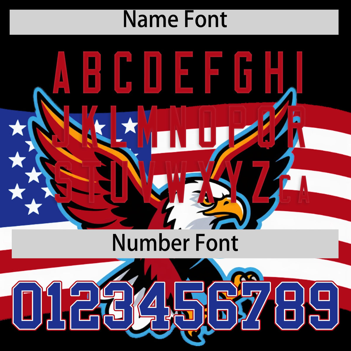 Custom Black Royal Blue White American Flag Graffiti Pattern Split Fashion Independence Day Stretch Fabric Baseball Jersey| KXKSHOP