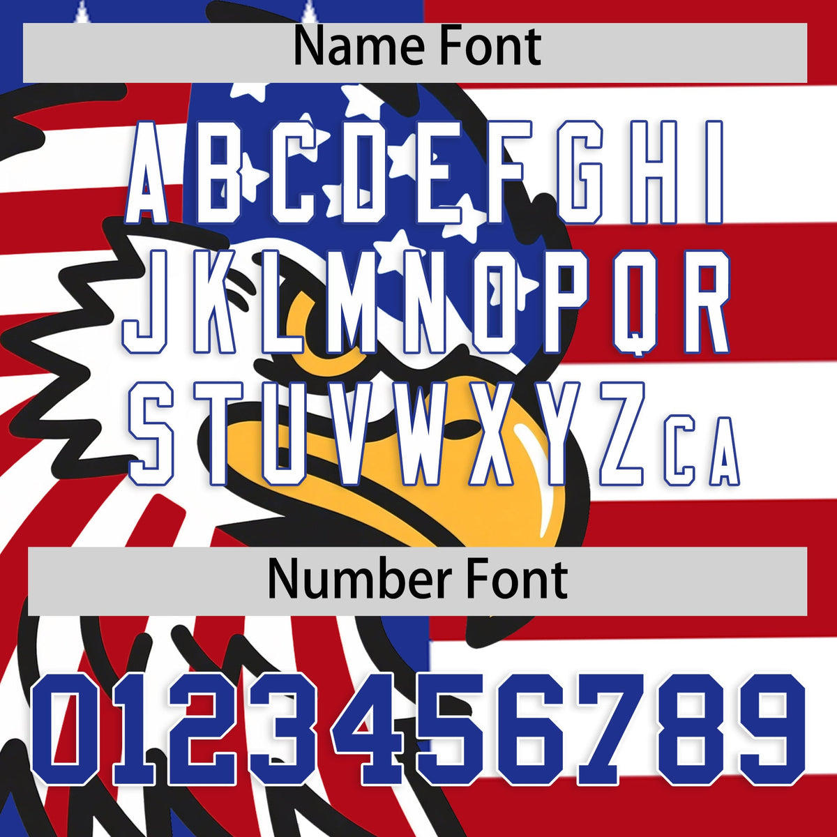 Custom Royal Blue Red White American Flag Graffiti Pattern Split Fashion Independence Day Stretch Fabric Baseball Jersey| KXKSHOP