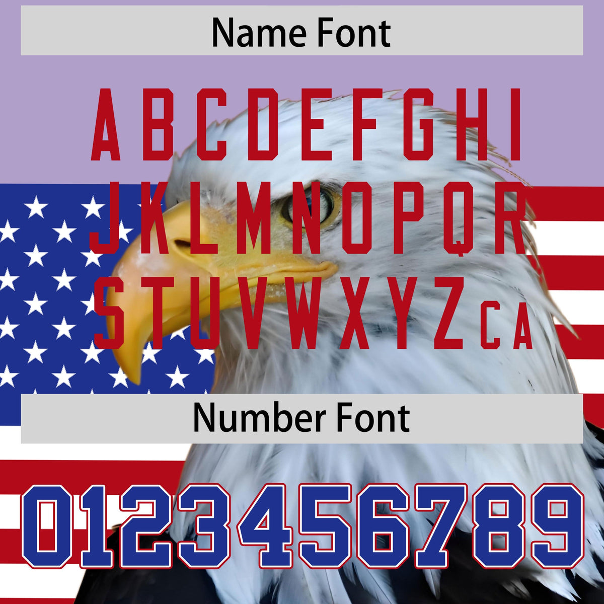 Custom Light Purple Royal Blue White American Flag Graffiti Pattern Split Fashion Independence Day Stretch Fabric Baseball Jersey| KXKSHOP