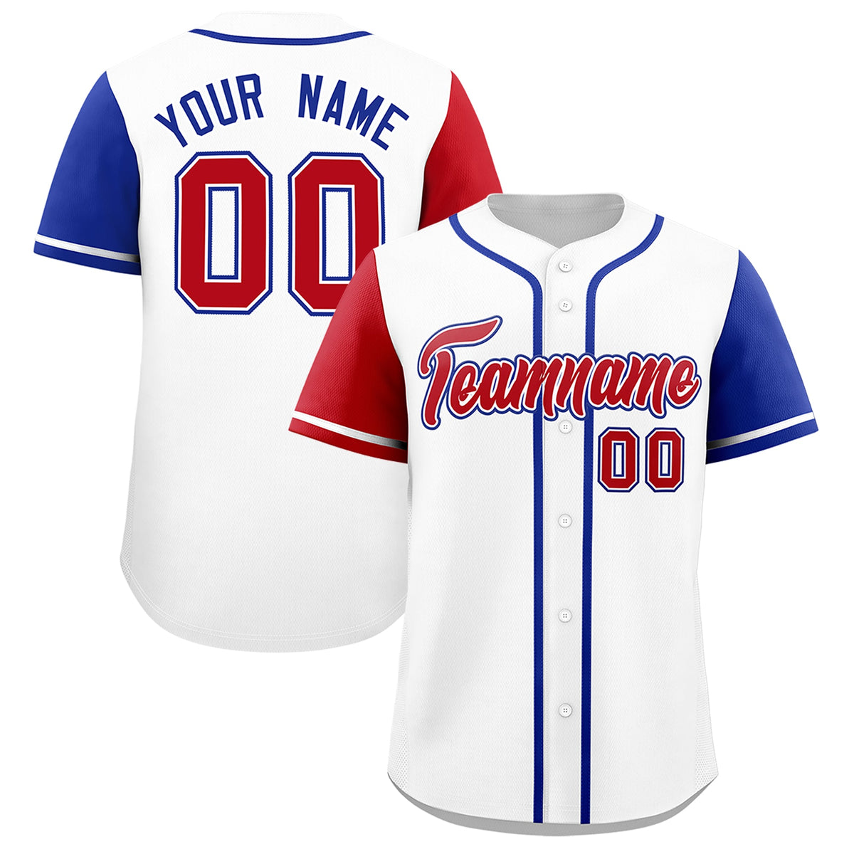 Custom White Red Royal Blue American Flag Graffiti Pattern Split Fashion Independence Day Quick Dry Baseball Jersey| KXKSHOP