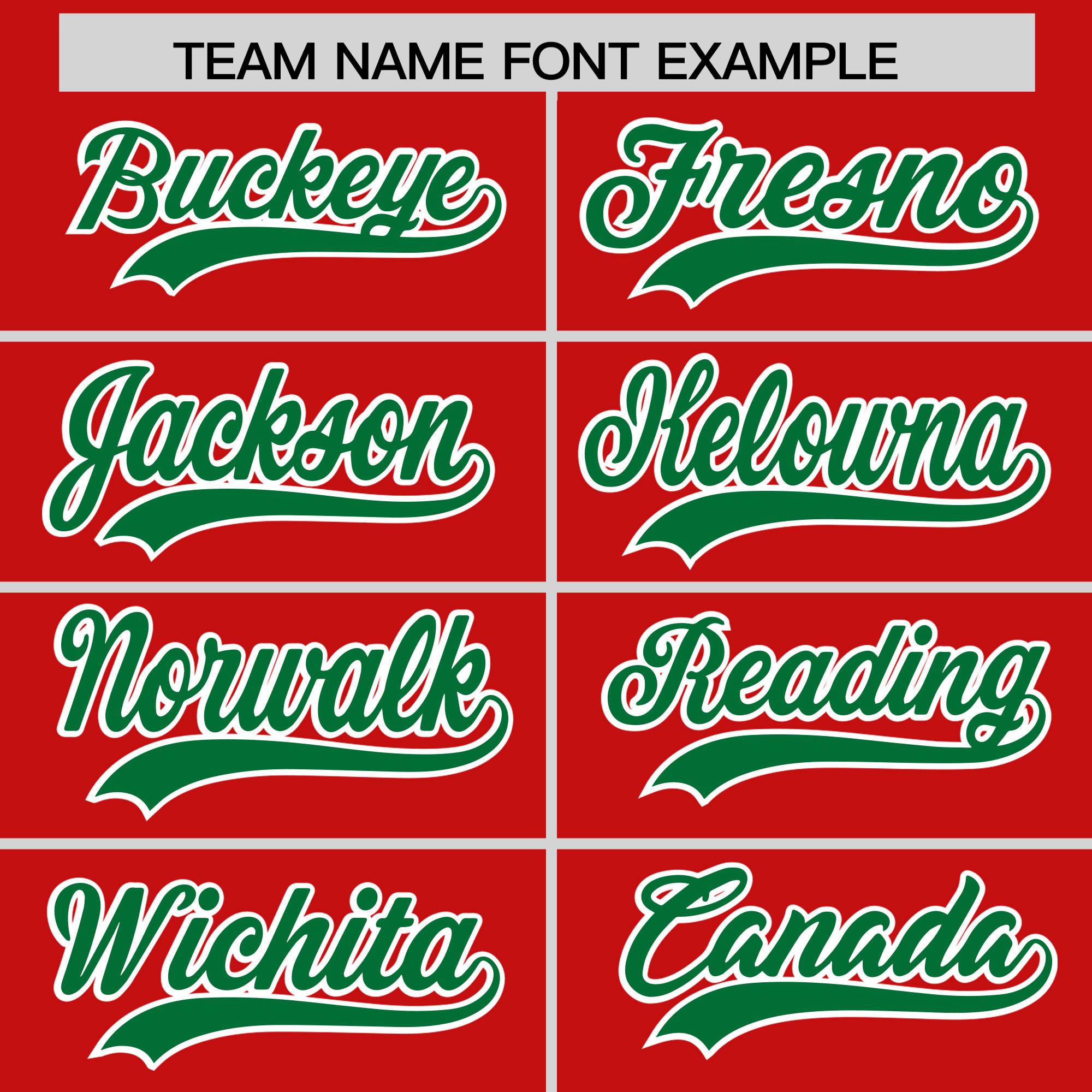 Custom Red Kelly Green Grid Blur Pattern Authentic Baseball Jersey