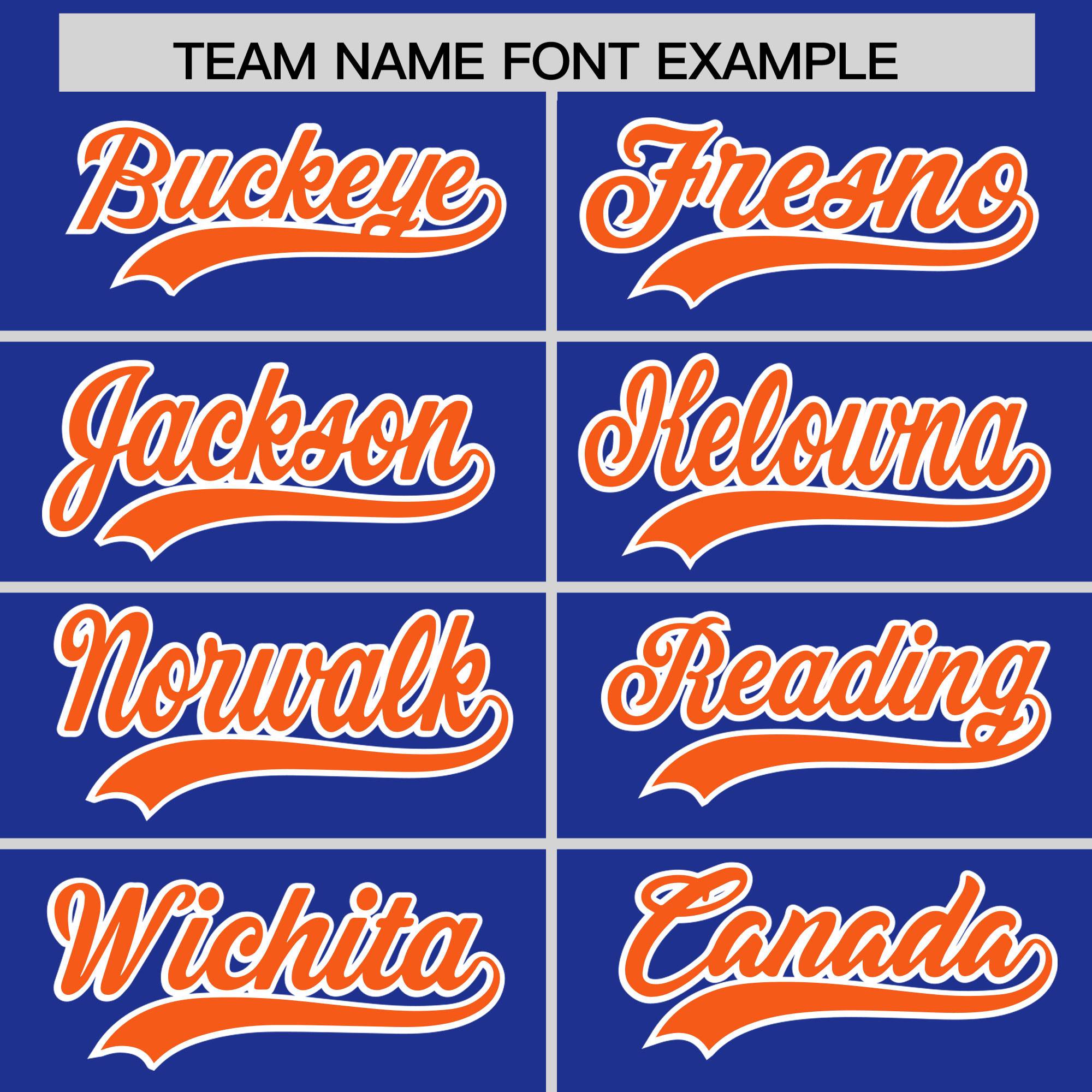 Custom Royal Orange Grid Blur Pattern Authentic Baseball Jersey