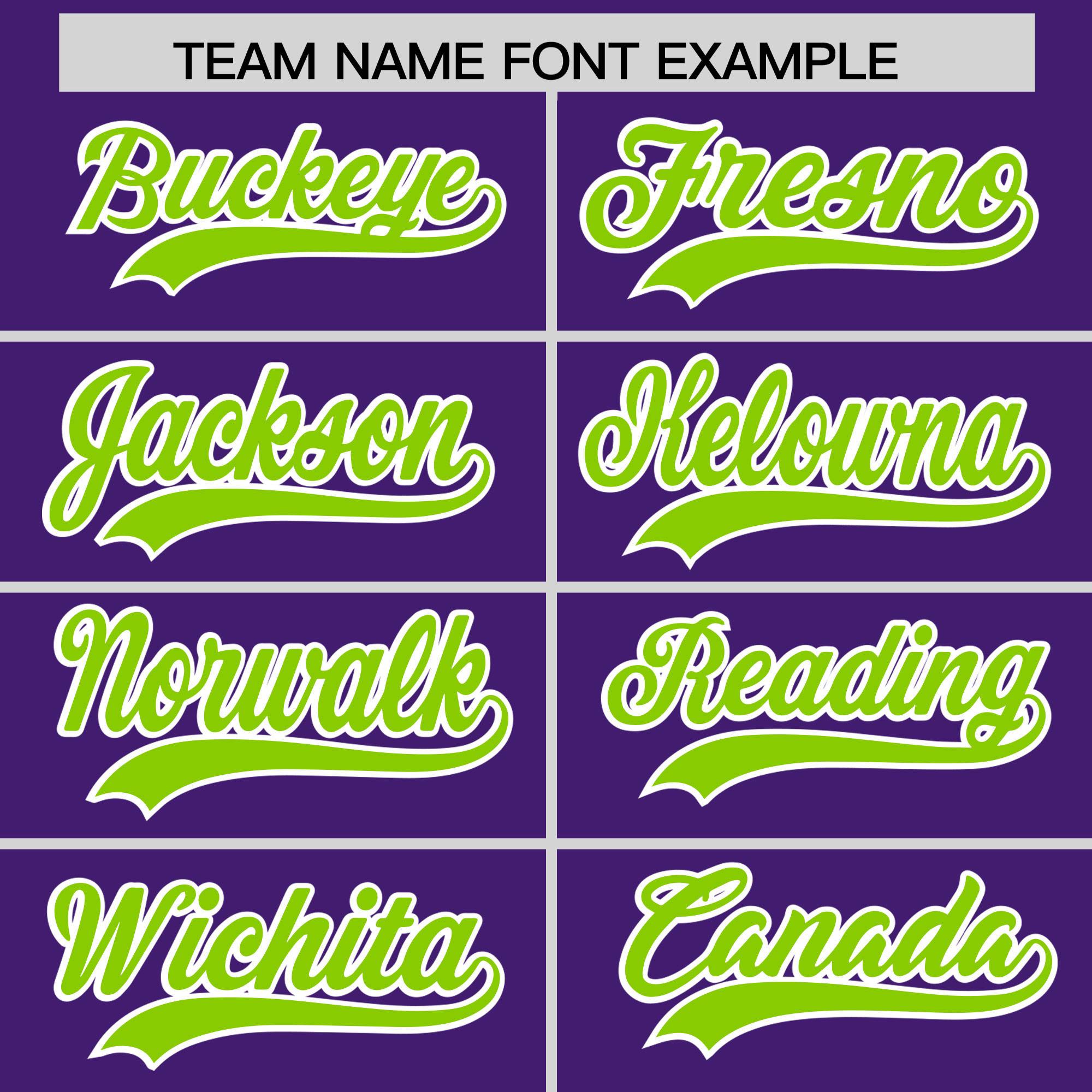 Custom Purple Neon Green Grid Blur Pattern Authentic Baseball Jersey