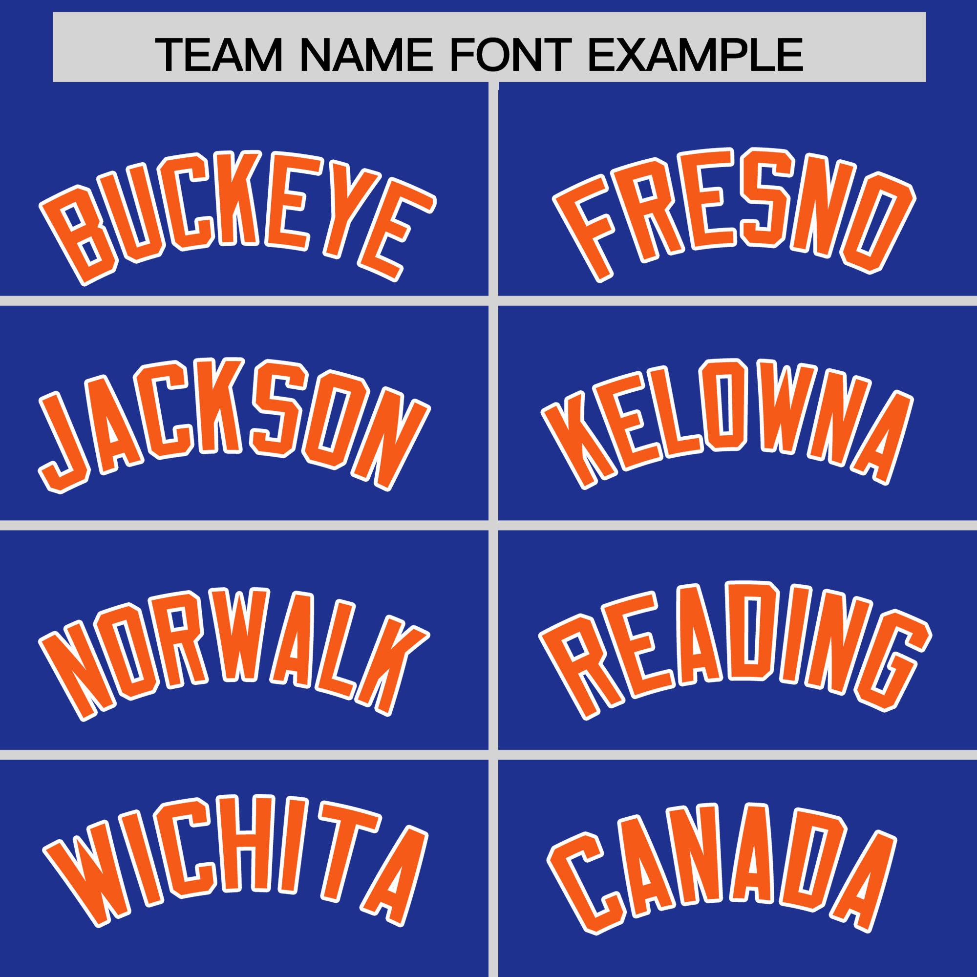 Custom Royal Orange Grid Blur Pattern Authentic Baseball Jersey